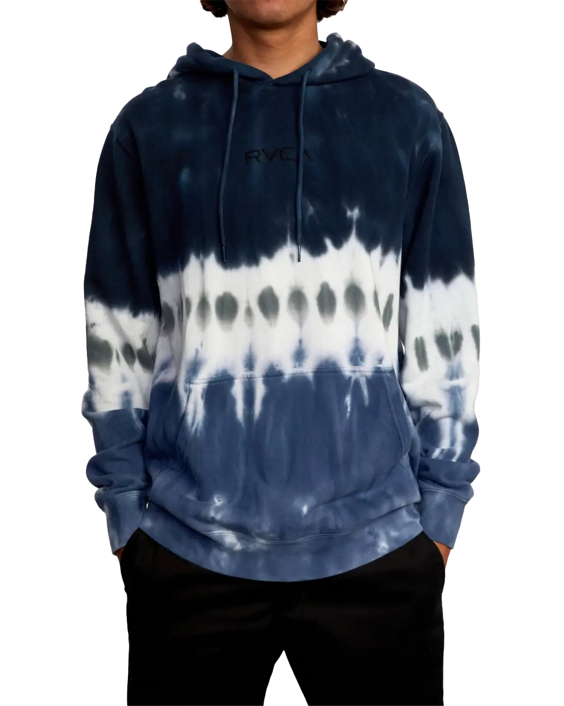 Tonally Tie Dye Hoodie In Blue Stripe Tie Dye