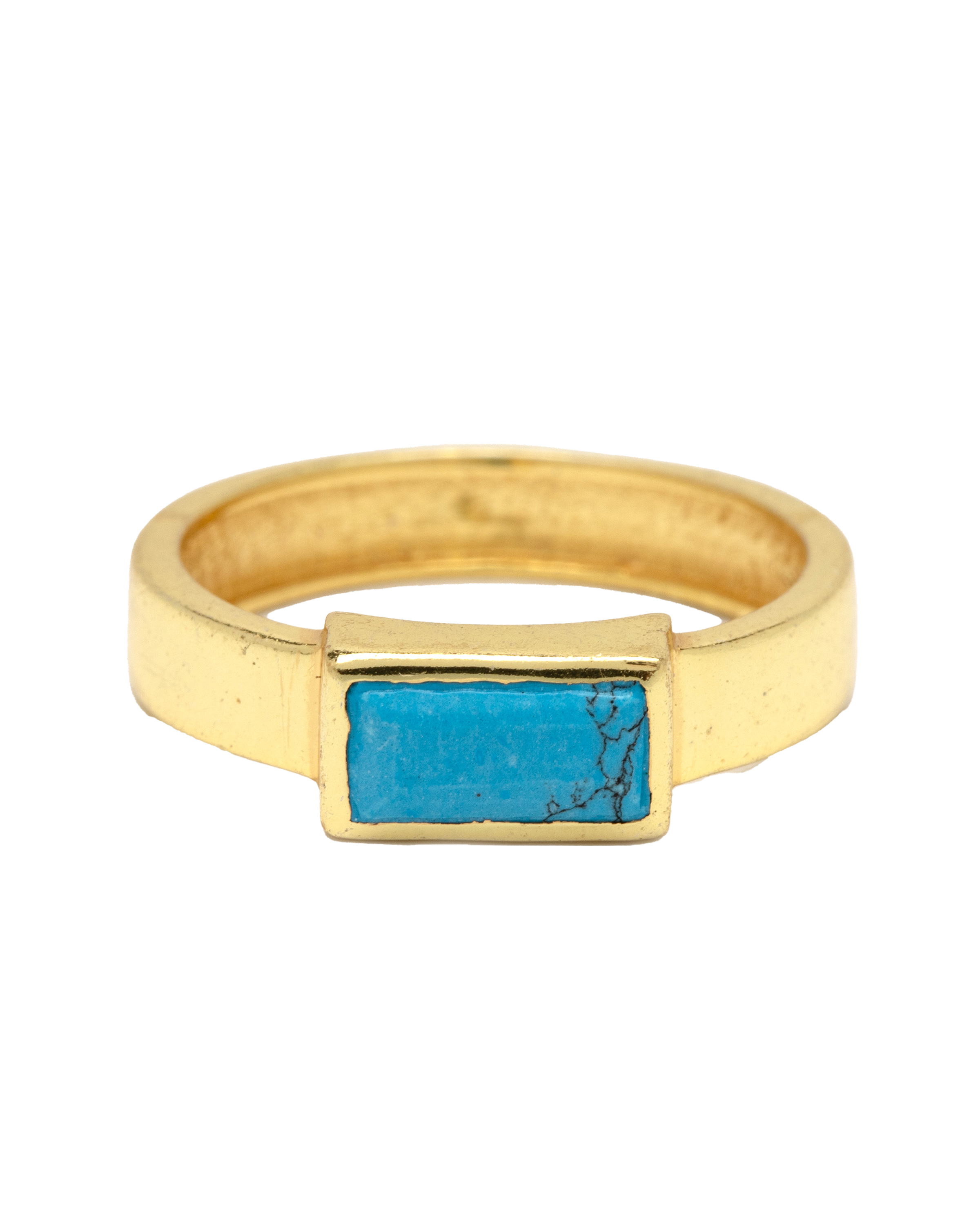 Tulum Turquoise Ring In Gold