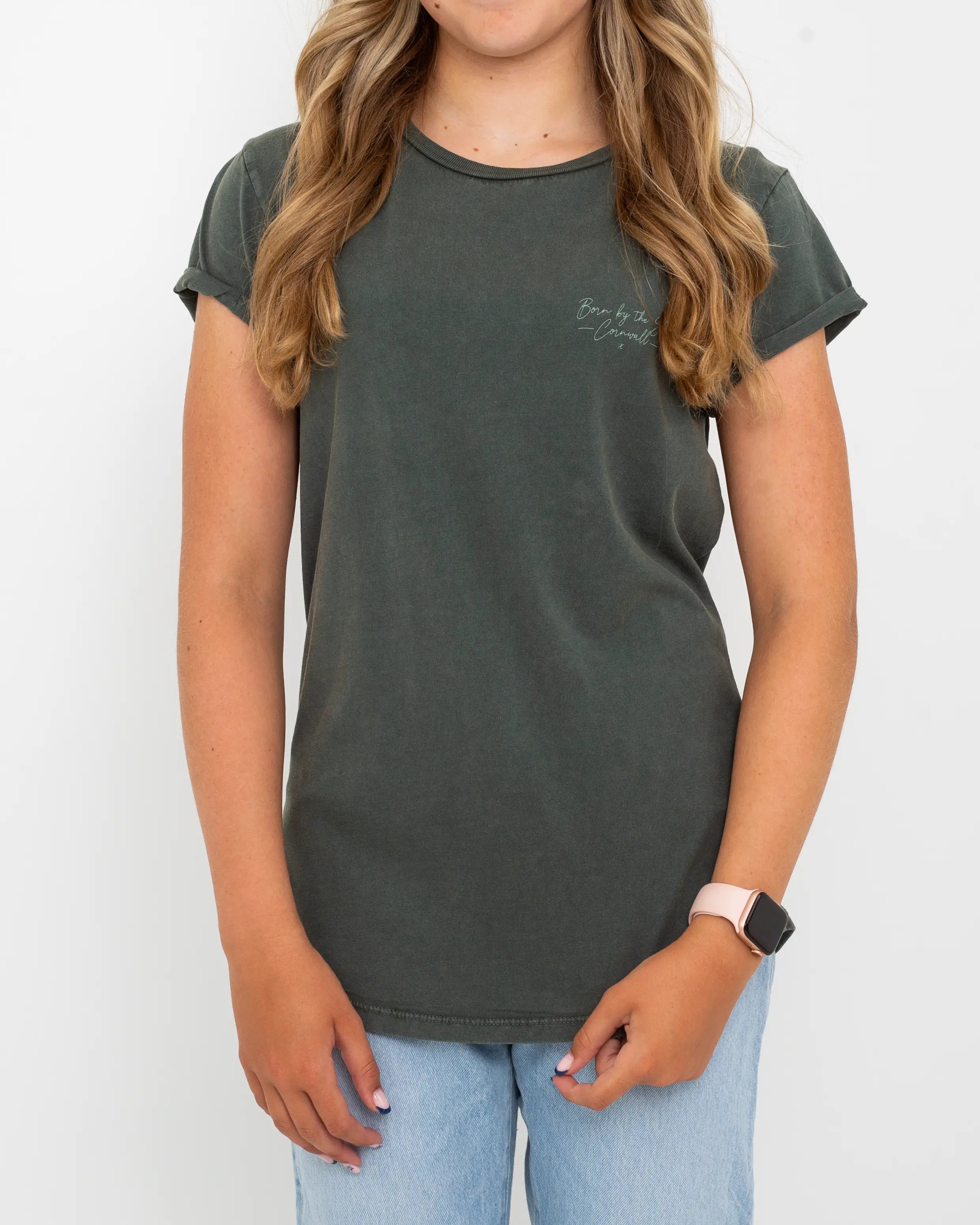 Turtle T-shirt In Stone Wash Green