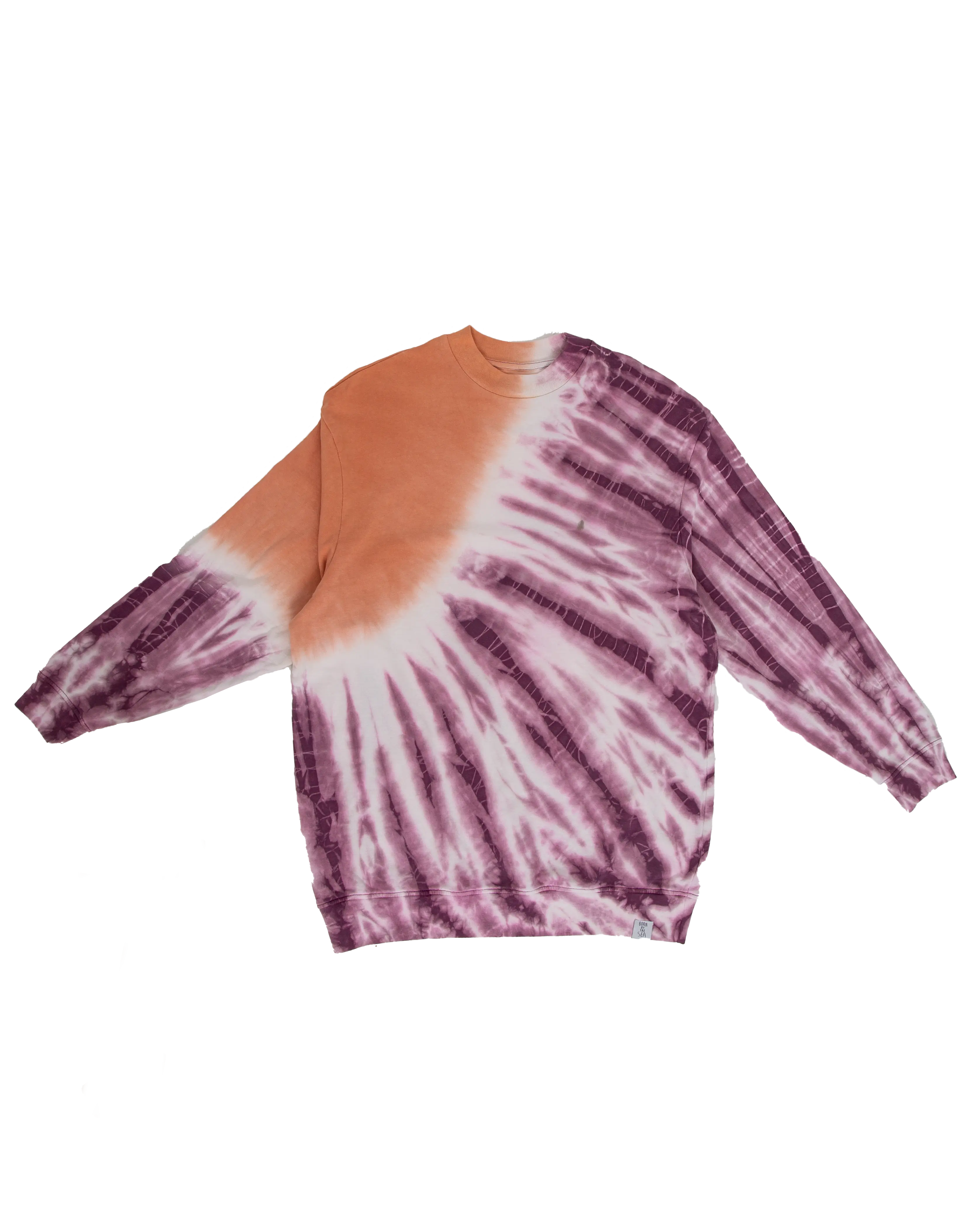 Tye Dye Sweatshirt In Tie Dye MauveandRose Clay
