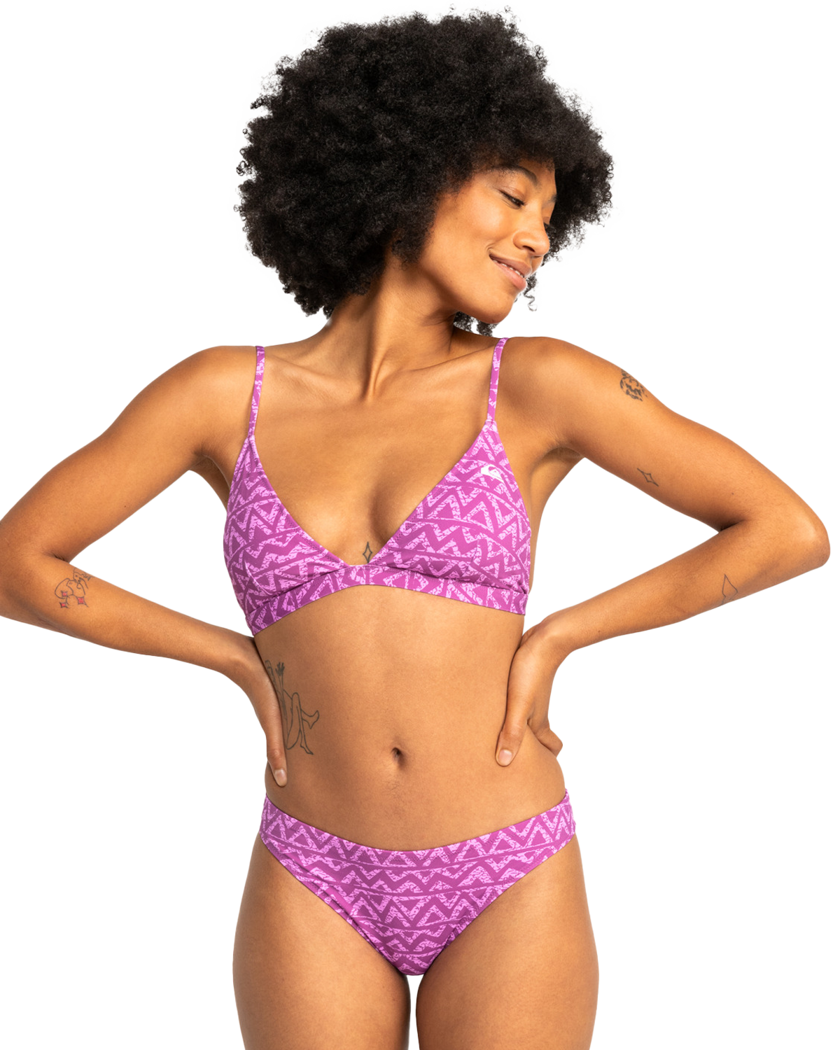 Uni Champion Sound Bikini Bottoms In Violet Heritage