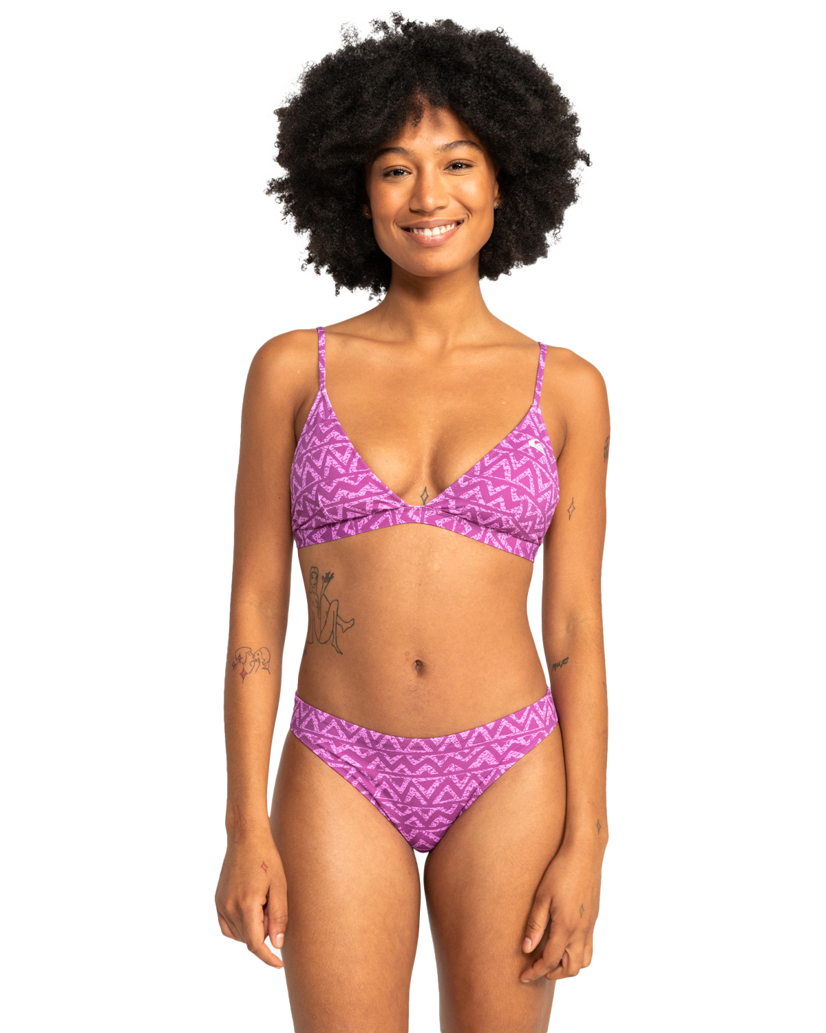 Uni Champion Sound Bikini Top In Violet Heritage