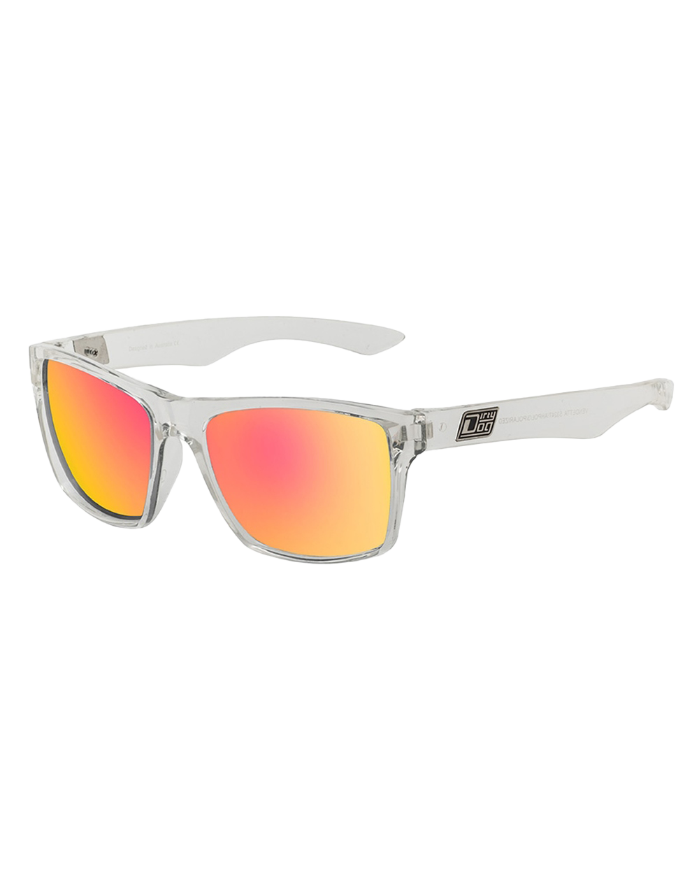 Vendetta Polarised Sunglasses In Crystal GreyandRed Fusion