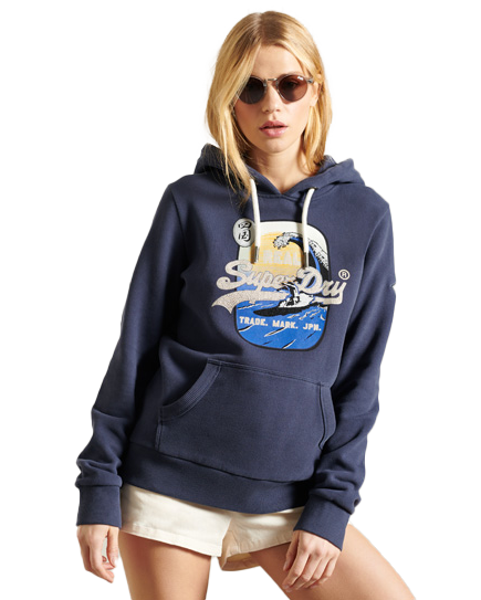 Vintage Itago Hoodie In Lauren Navy