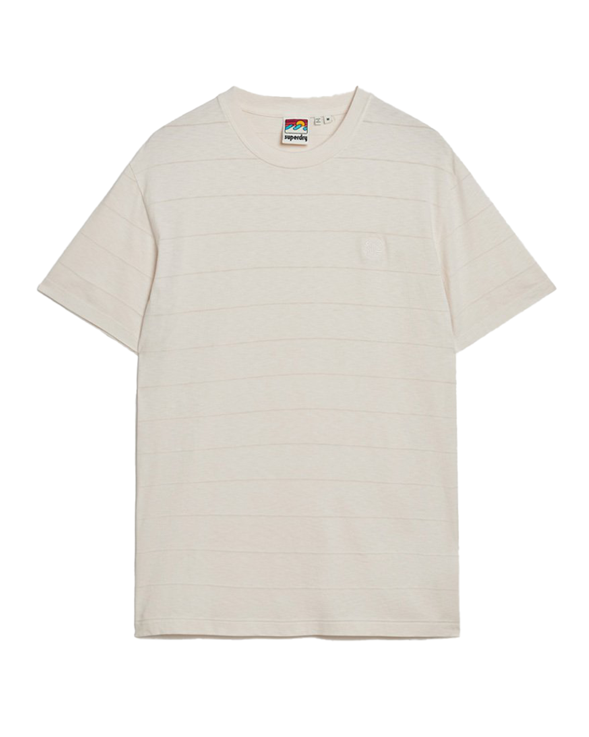 Vintage Texture T-shirt In White Sand