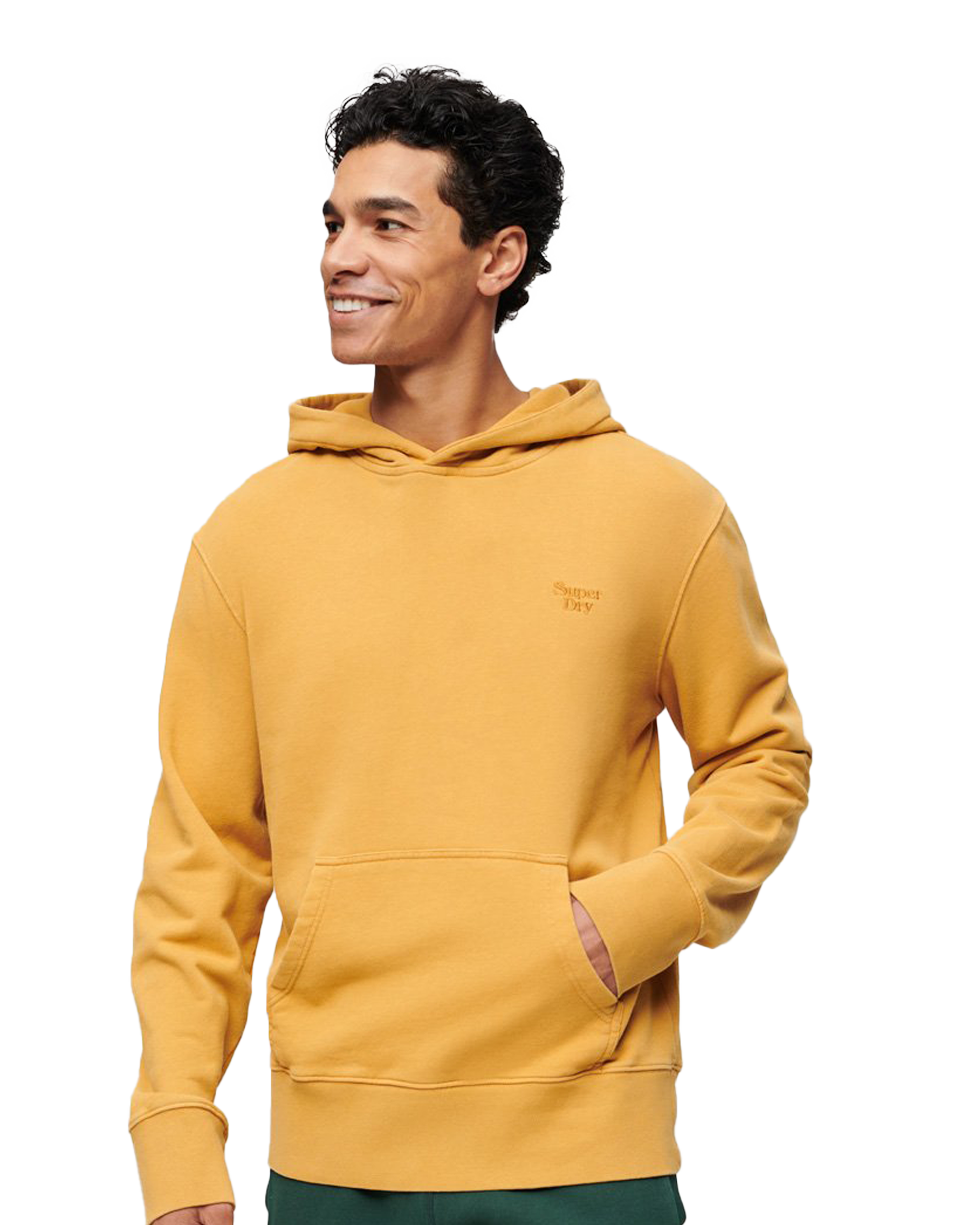 Vintage Washed Hoodie In Turmeric Tan Light Brown