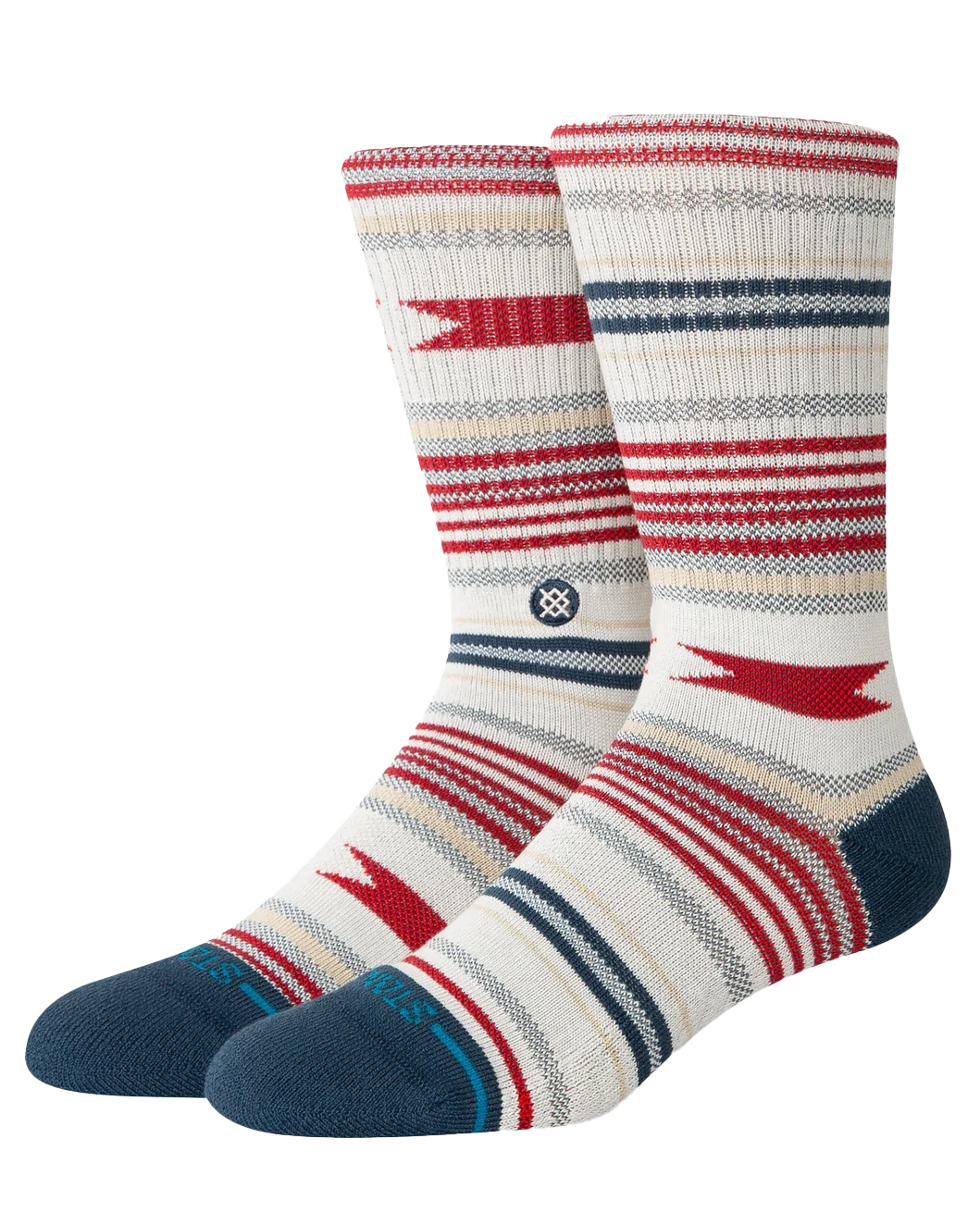 Vista Cruz Crew Socks In Vintage White