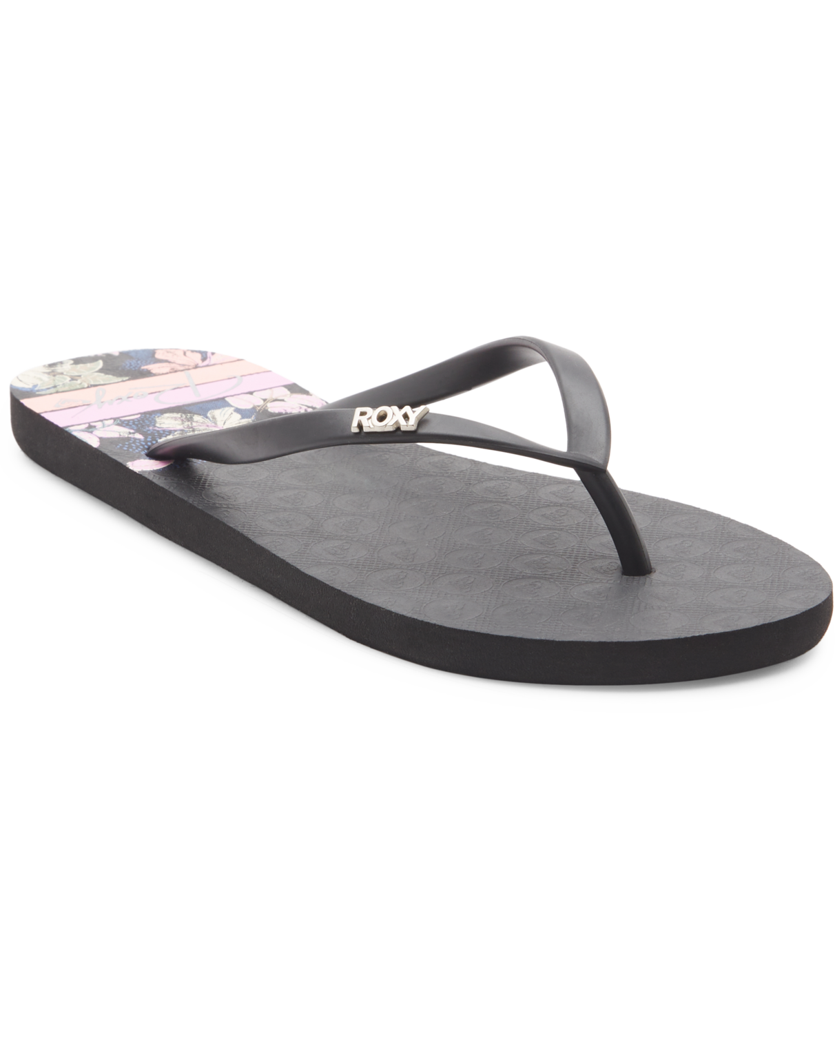 Viva Printed Flip Flops In Dusk Blue