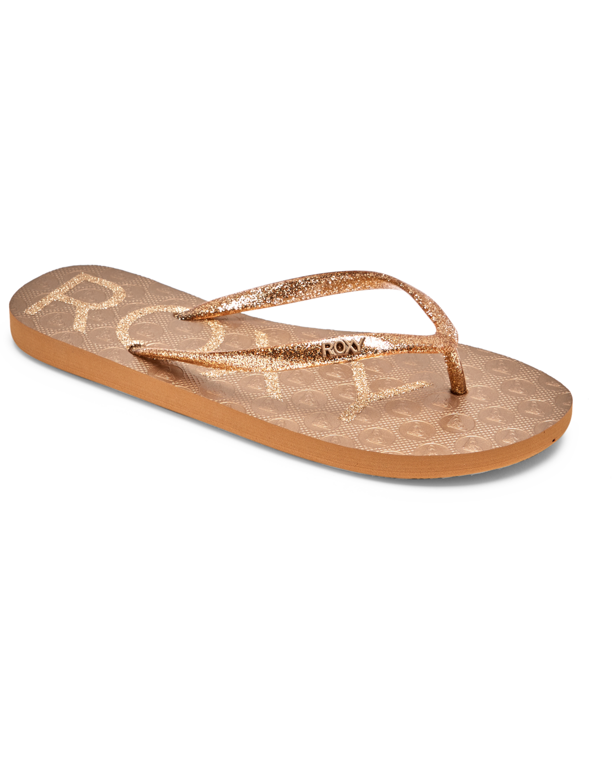 Viva Sparkle Flip Flops In Bronze