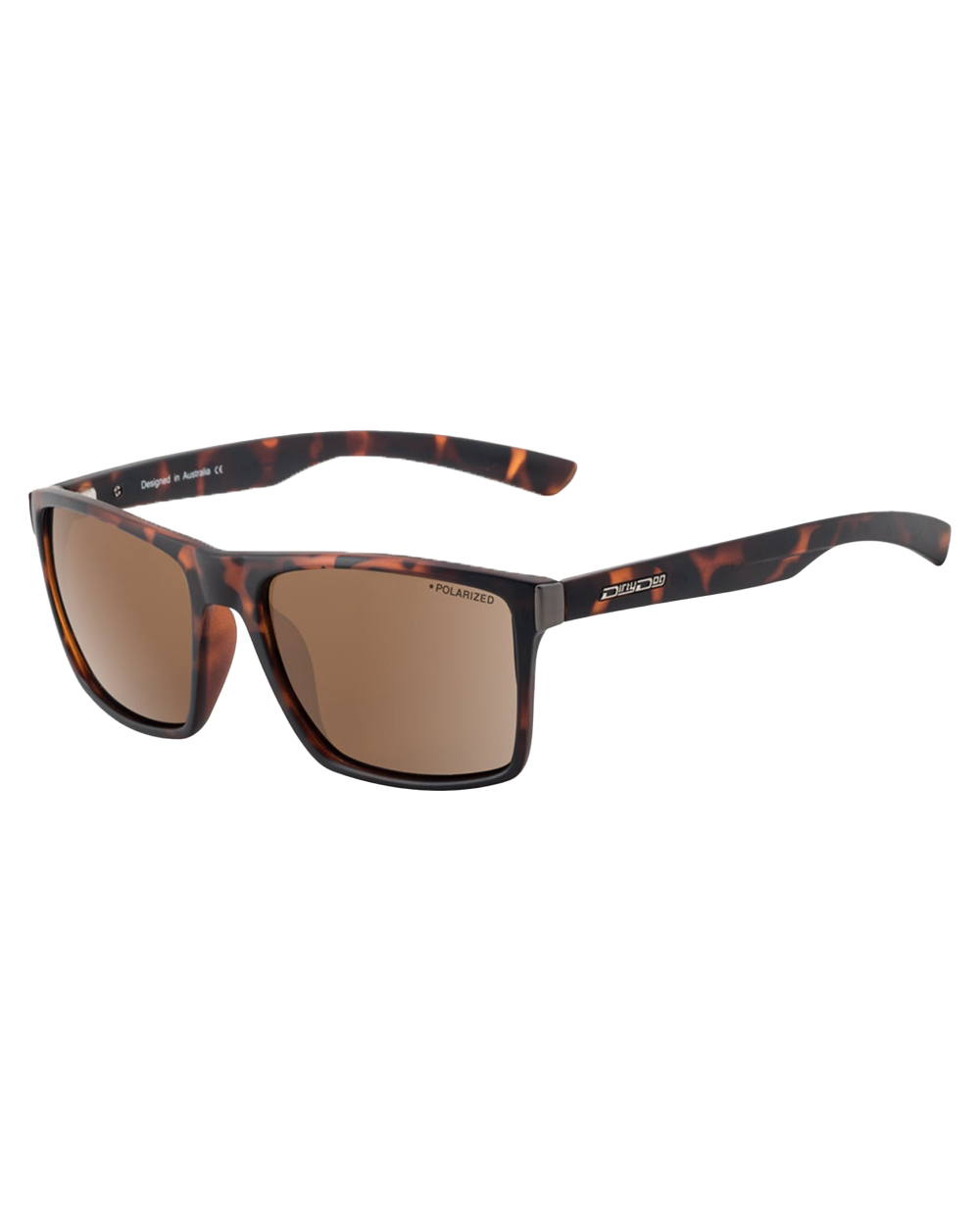 Volcano Polarised Sunglasses In Satin Tortoise Brown