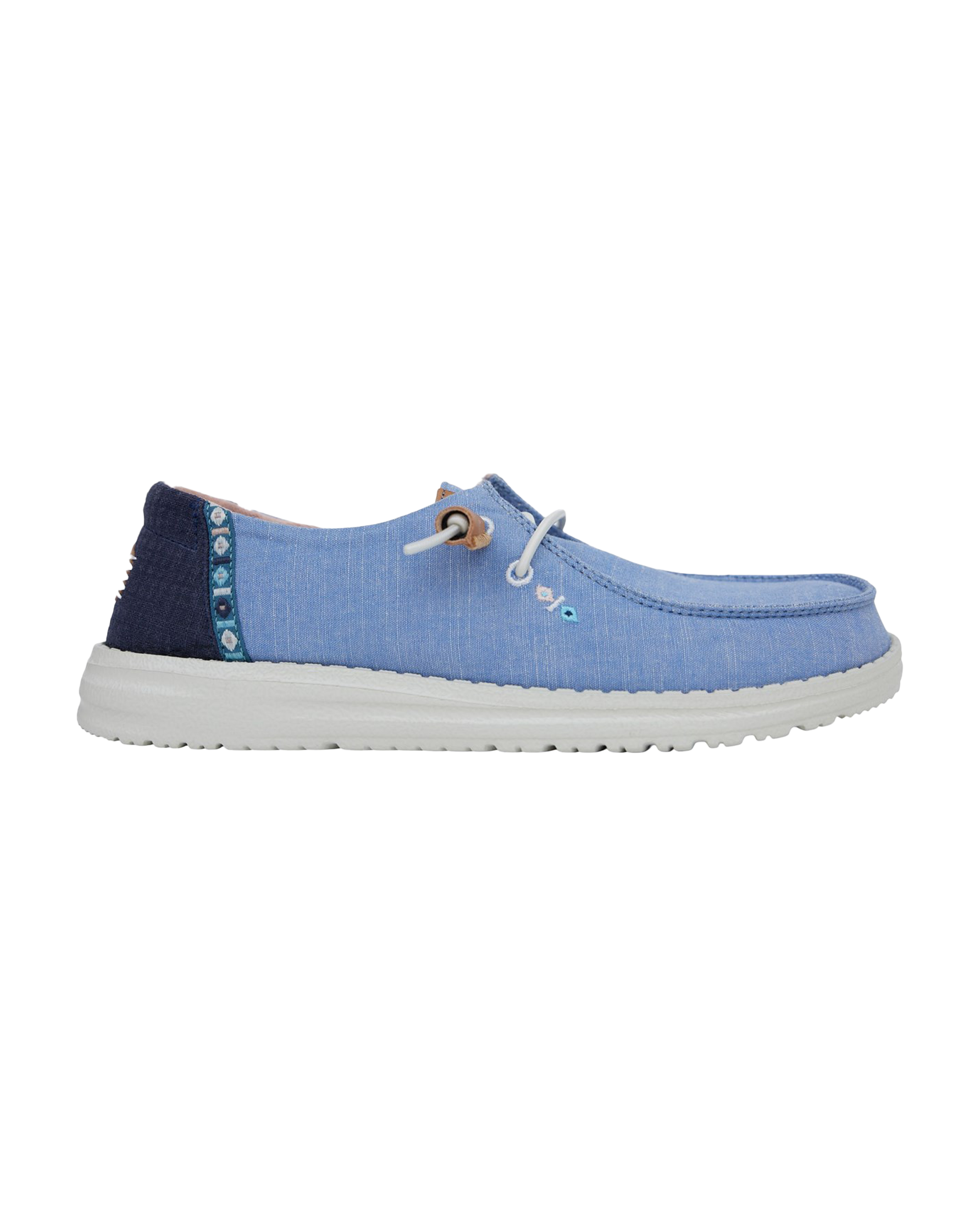 Wendy Chambray Boho Shoes In Blue