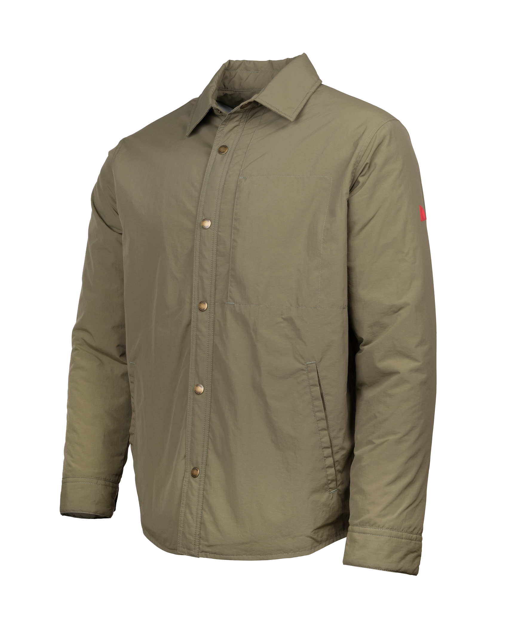 Wind Pro Utility Overshirt Jacket In Burnt Olive