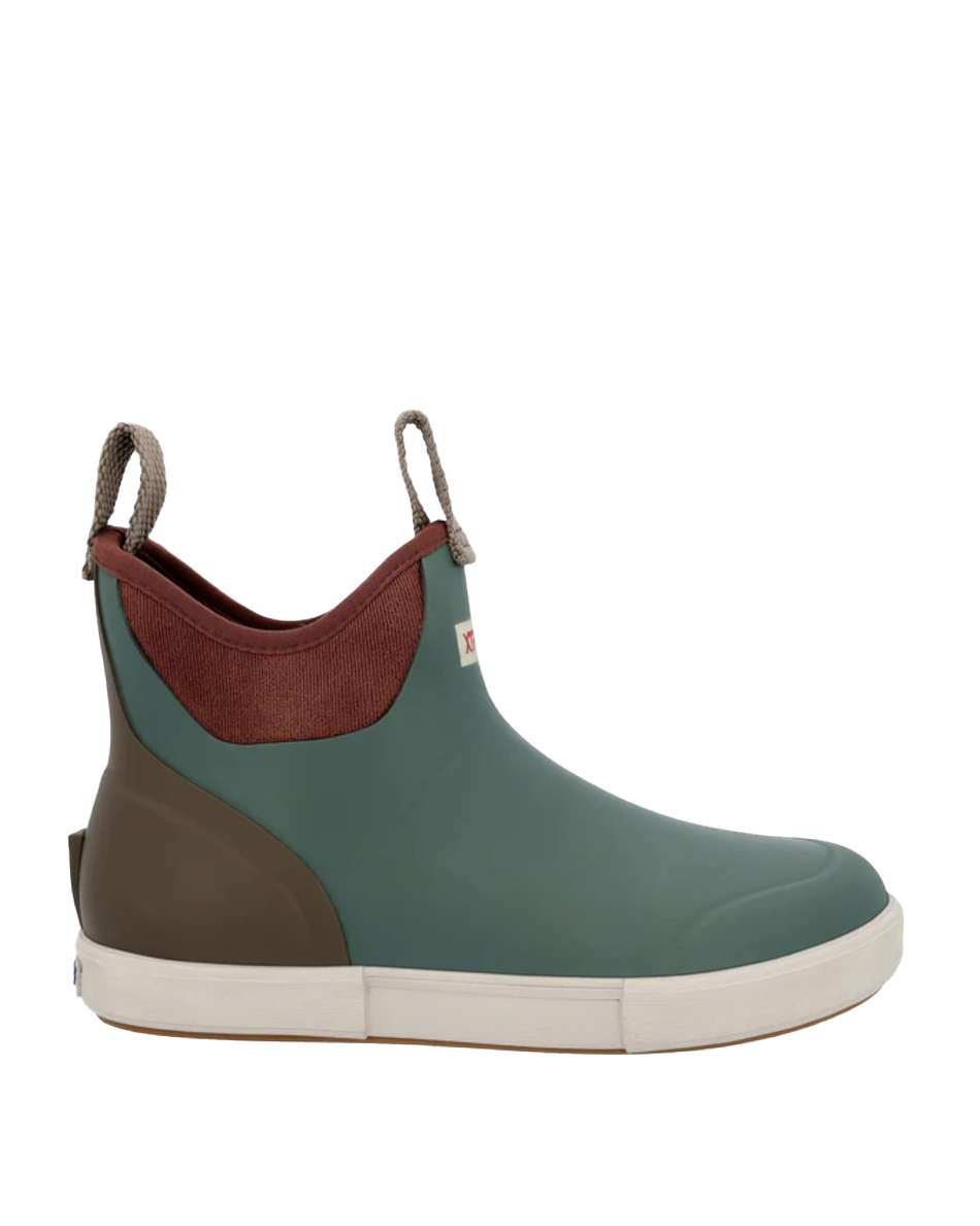 Womens 6 Ankle Deck Boots Vintage In Sage Marine