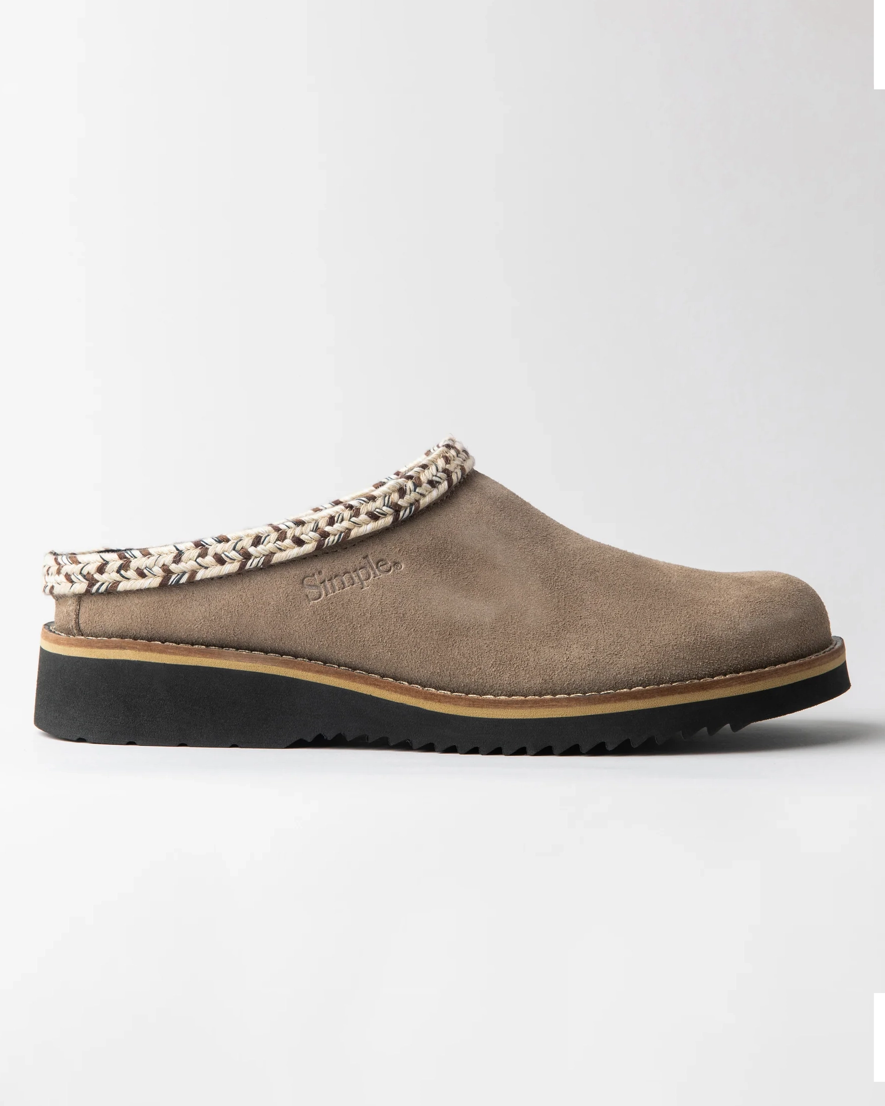 Womens Original Suede Clog In Taupe