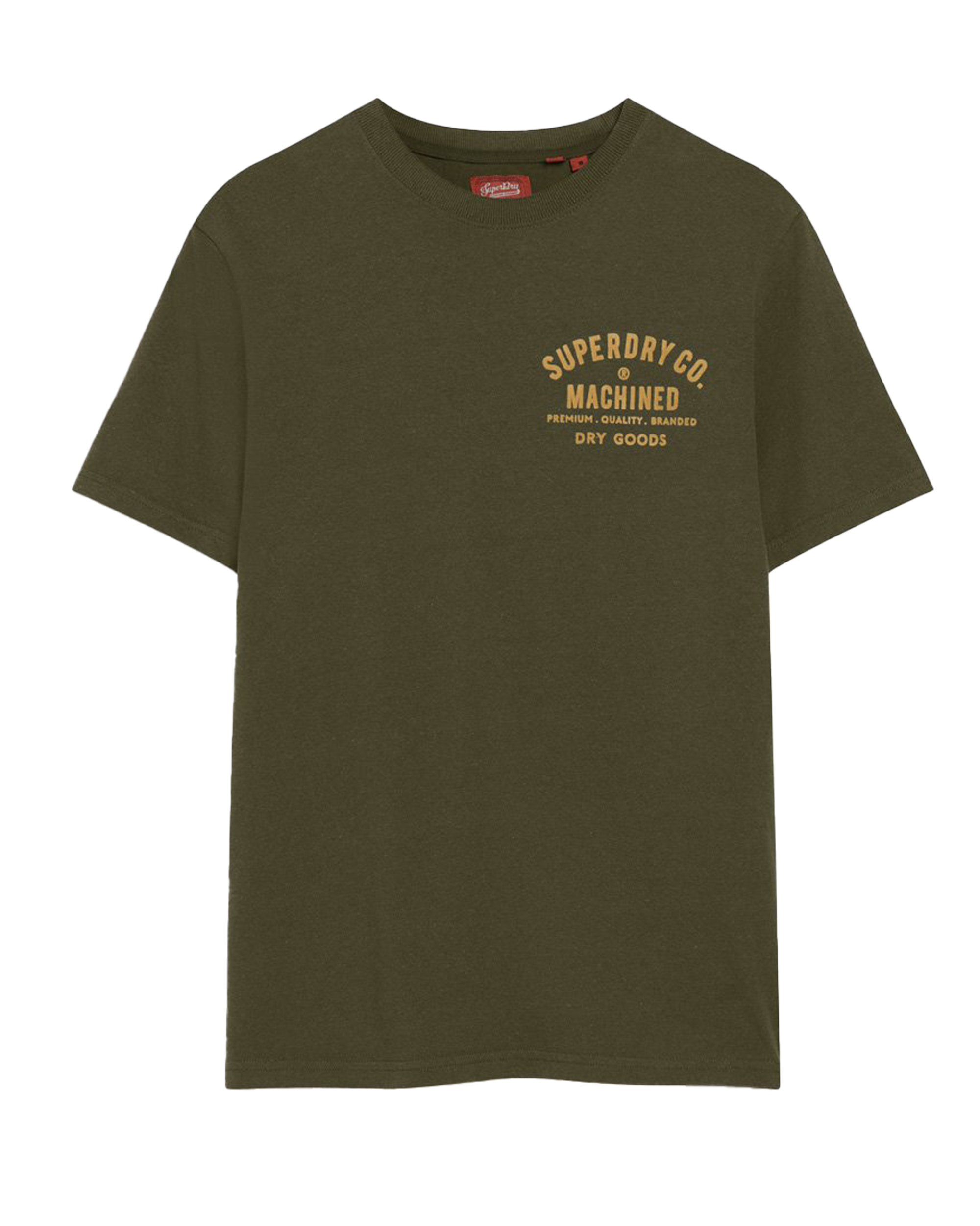 Workwear Flock Graphic T-shirt In Khaki Marl