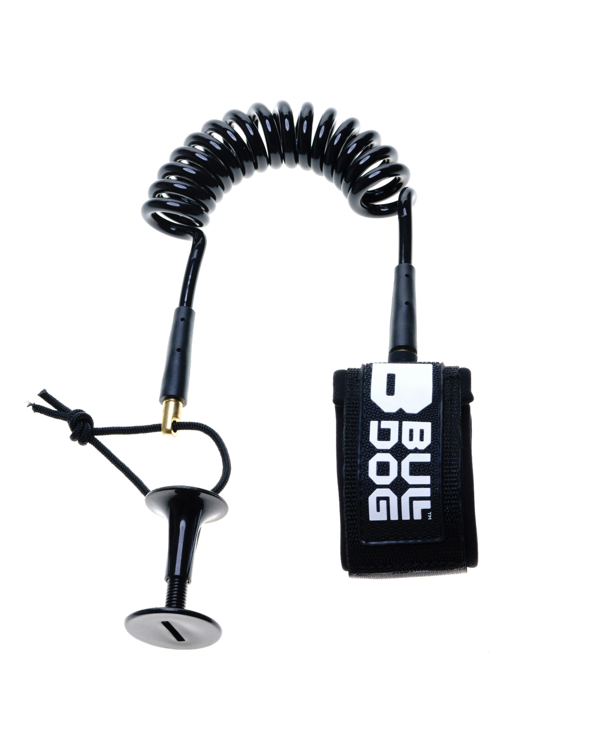 Wrist Coil Bodyboard Leash In BlackandWhite