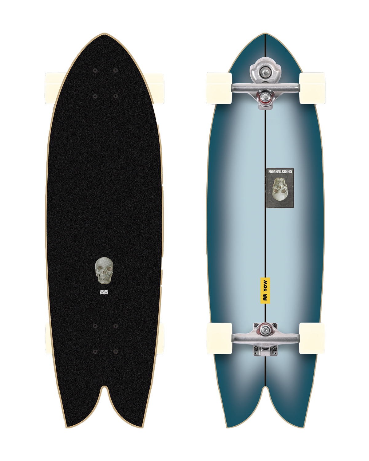 X Christenson C-hawk 33 Skateboard In BlackandBlue