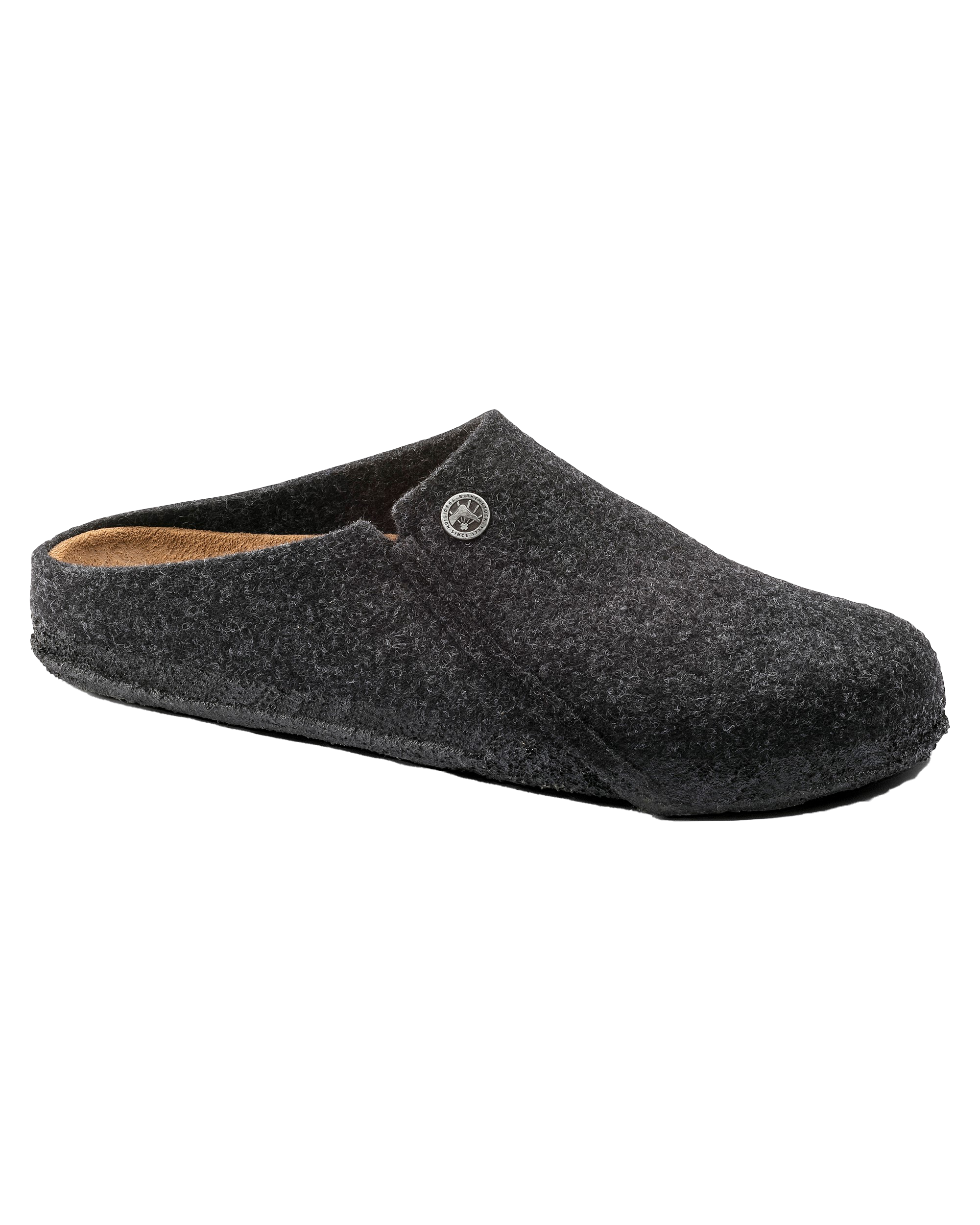 Zermatt Wool Felt Slipper In Anthracite