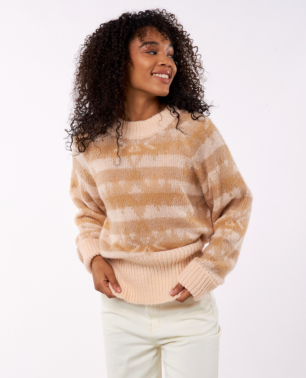 Zuma Aztec Jumper In Light Peach