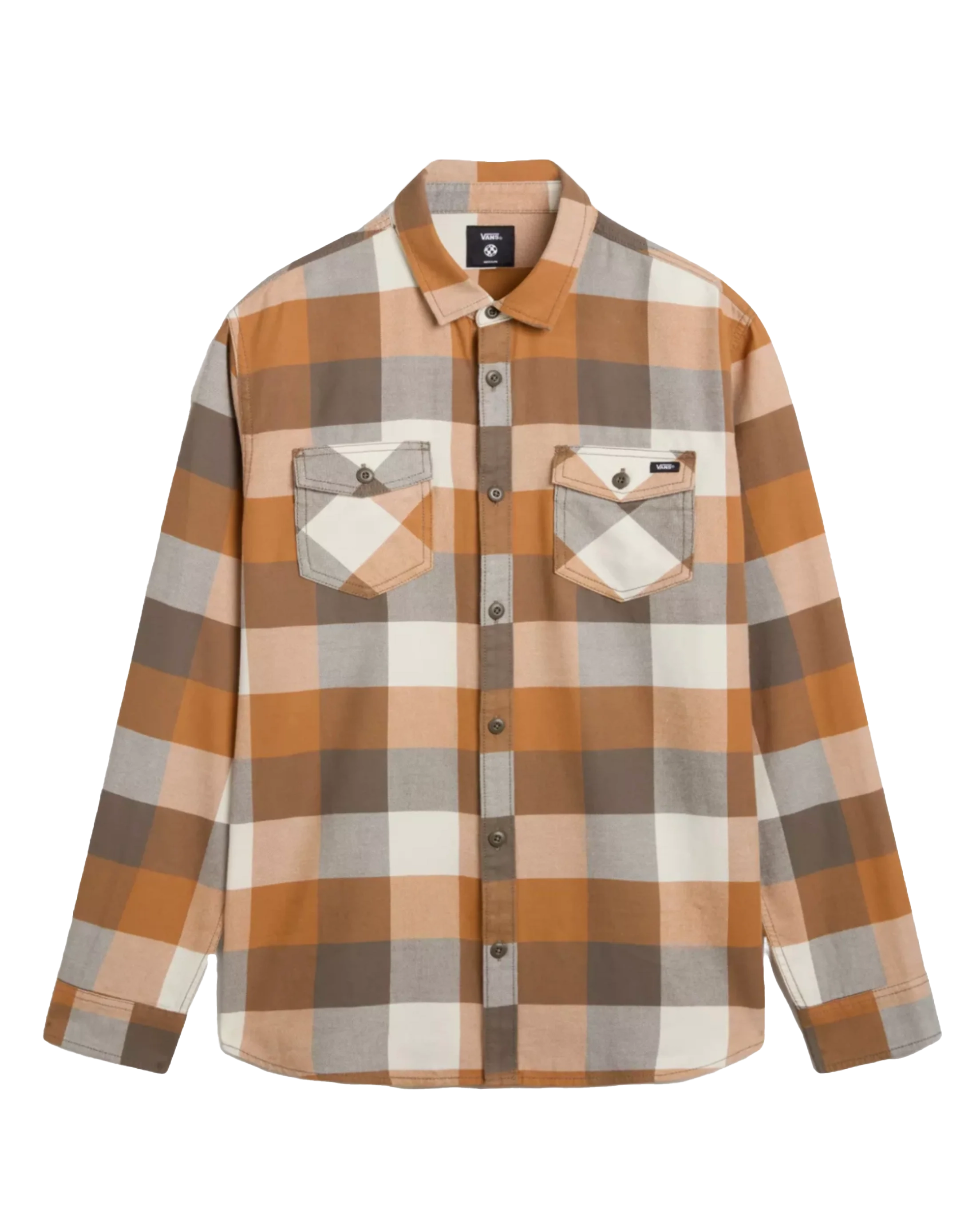 Box Flannel Classic Shirt In Bungee CordandBrown Sugar