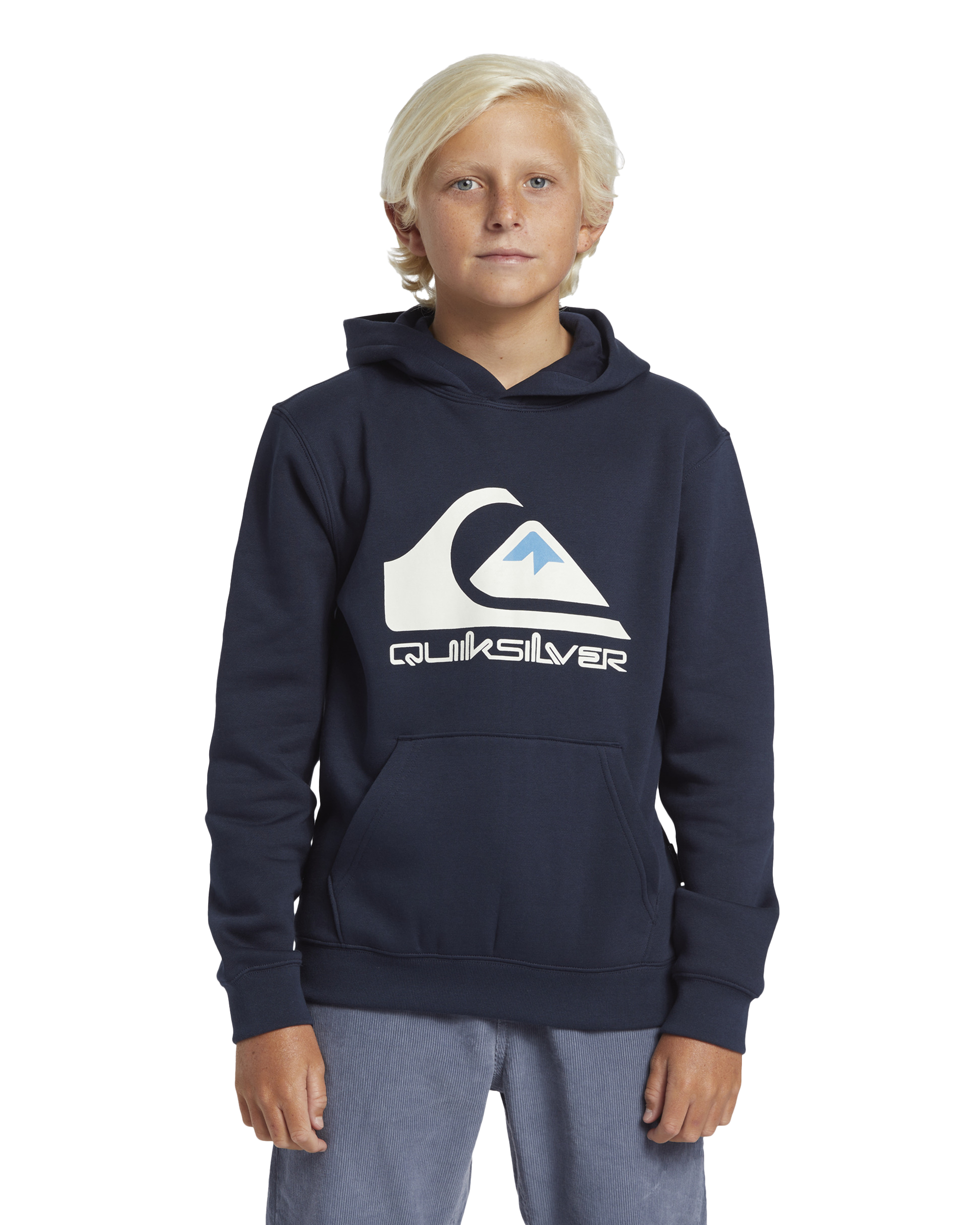 Boys Big Logo Hoodie In Dark Navy
