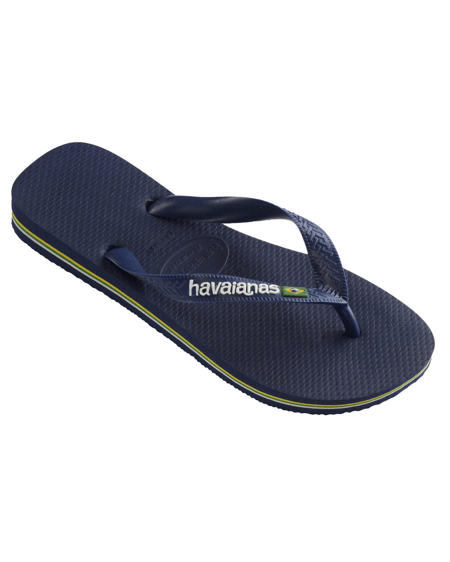 Boys Brazil Logo Flip Flops In Navy Blue