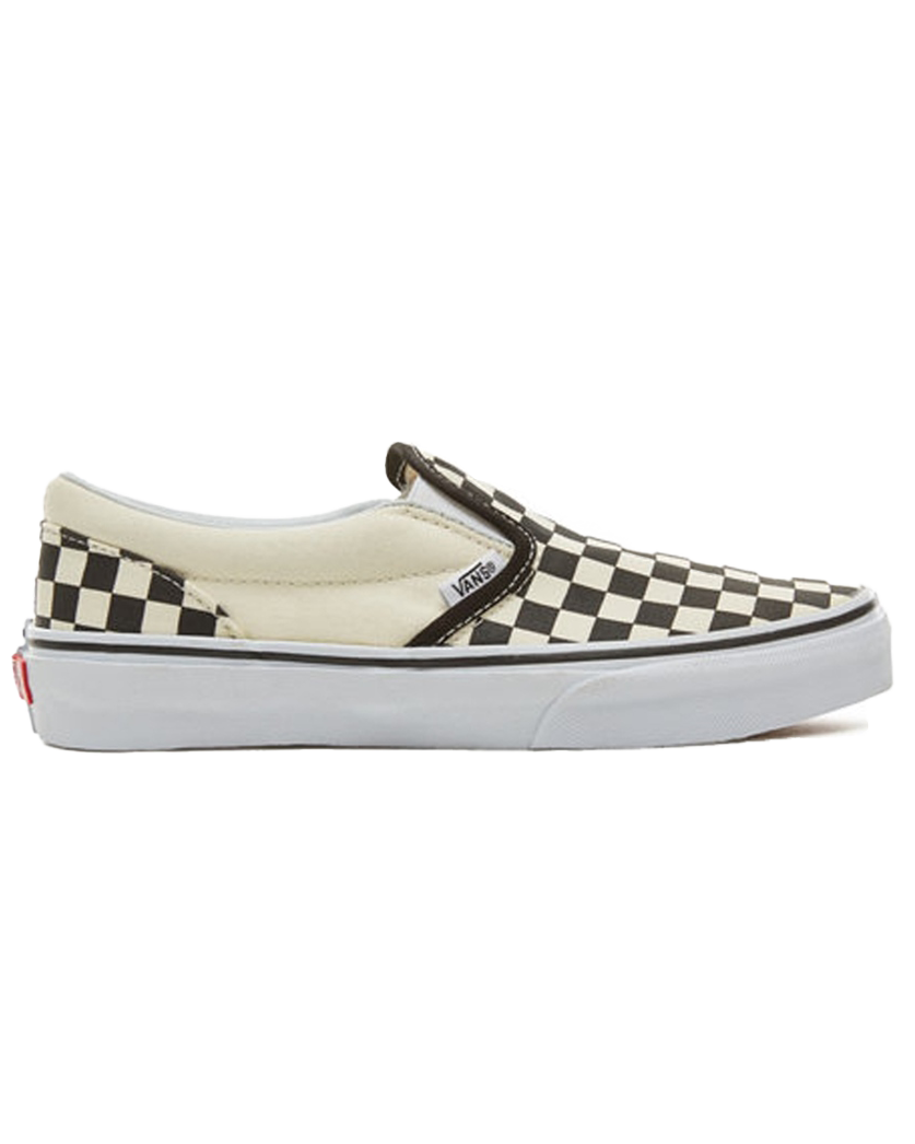 Boys Classic Slip On Shoes In BlackandWhite