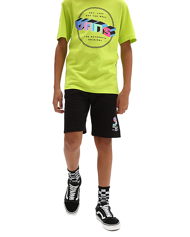 Boys Digital Flash Fleece Boardshorts In Black