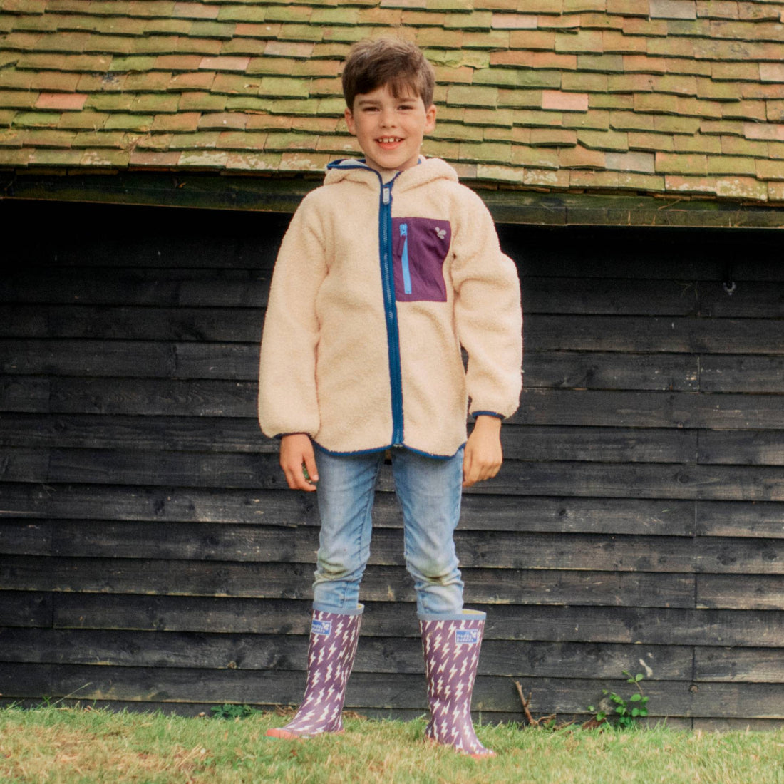 Borg Fleece Jacket Cream - 11-12 Yrs / Cream