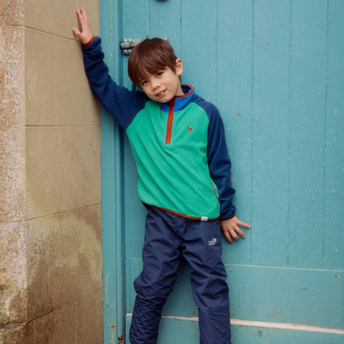 Half Zip Polar Fleece Top Green - 9-10 Yrs / Green