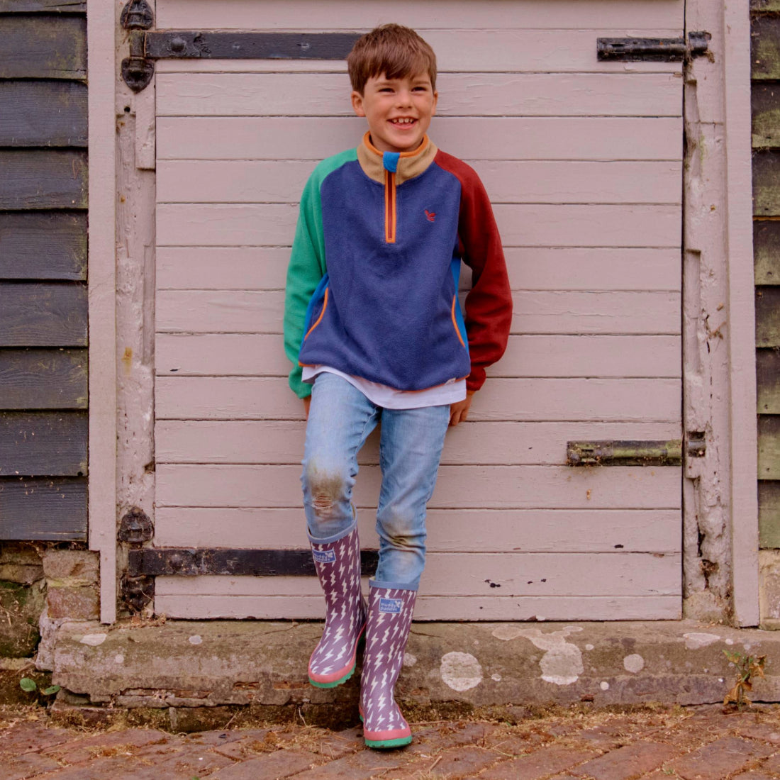 Half Zip Polar Fleece Top Multi - 6-7 Yrs / Multi