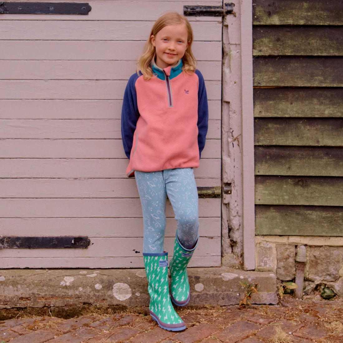 Half Zip Polar Fleece Top Pink - 7-8 Yrs / Pink