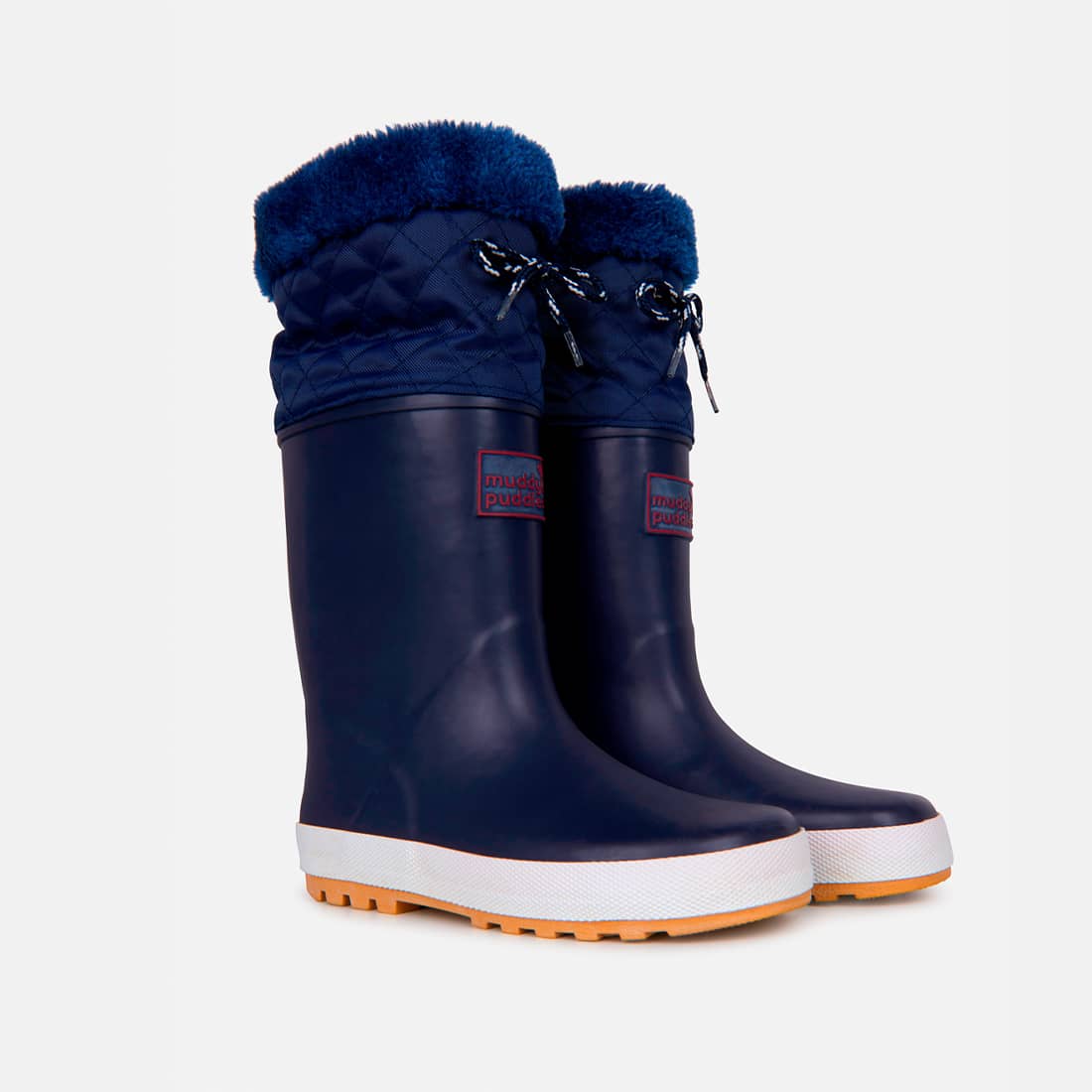 Puddleflex Fleece Lined Wellies Navy - 3 Youth / Navy