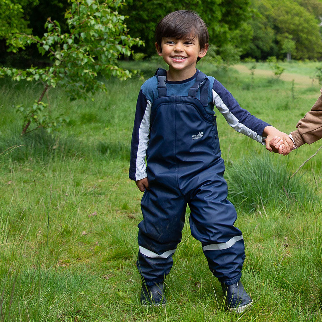 Puddleflex Waterproof Fleece Lined Dungarees Navy - Navy / 12-18 Mths