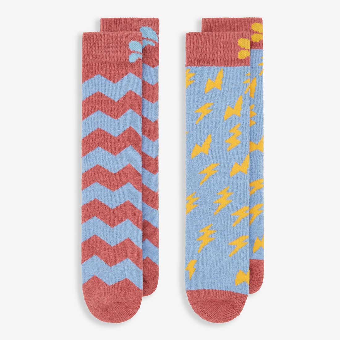 Puddlestomper Twin Pack Socks Pink - 12-3 Youth / Blue