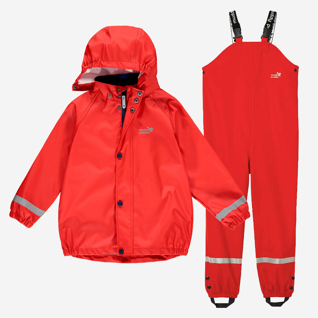 Rainy Day Waterproof Jacket And Dungarees Set Red - 5-6 Yrs / Red