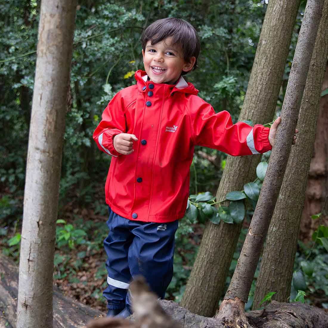 Rainy Day Waterproof Jacket And Trousers Set Red - 18-24 Mths / Multi