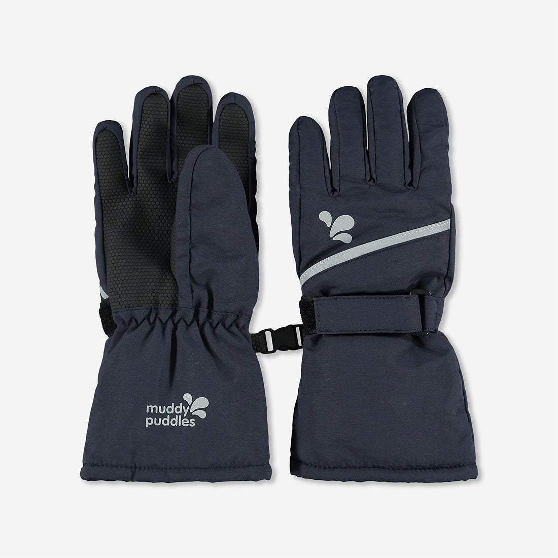 Ski Gloves Navy - 9-12 Yrs / Black
