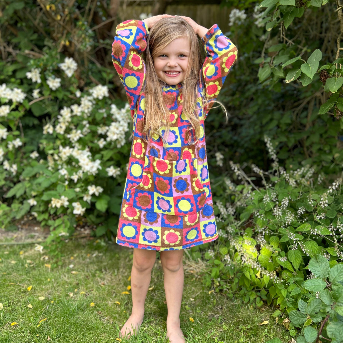 Towel Poncho Multi Floral - 5-6 Yrs / Multi