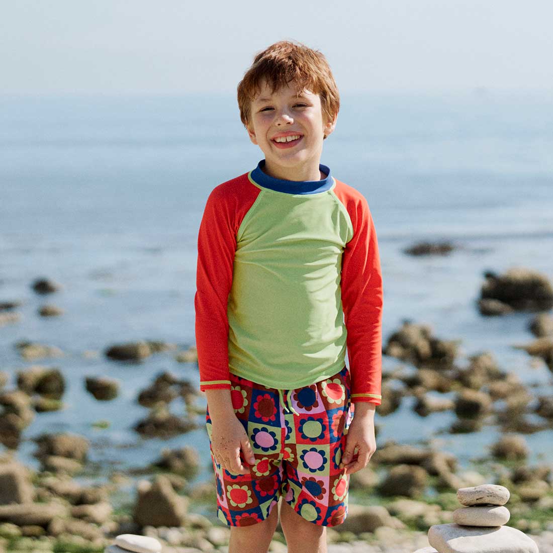 Uv Protective Rash Vest Multi Colourblock - 12-18 Mths / Multi