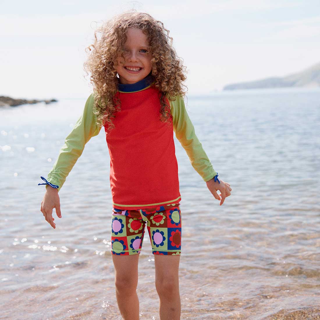 Uv Protective Surf Set Multi Floral - 5-6 Yrs / Multi