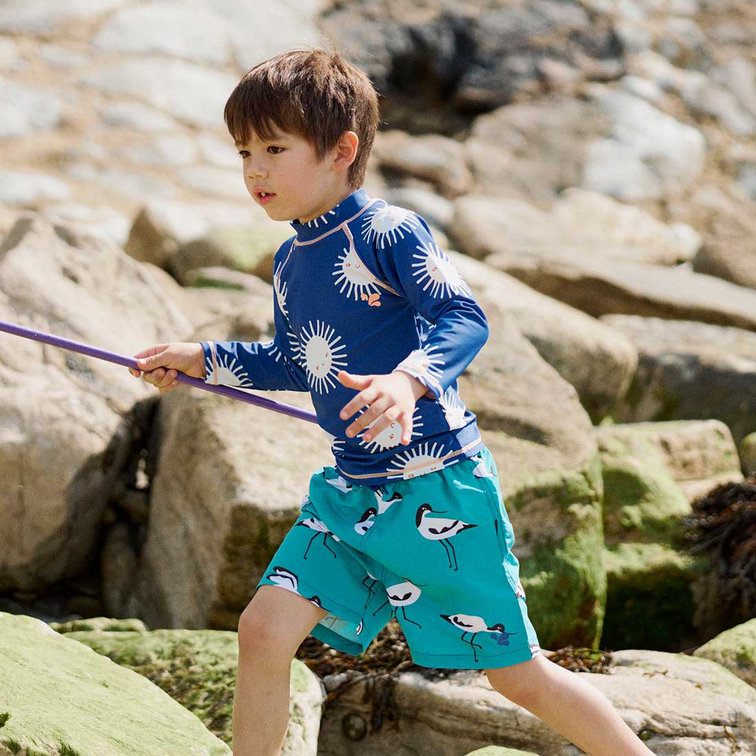 Uv Protective Swim Shorts Green - 7-8 Yrs / Green