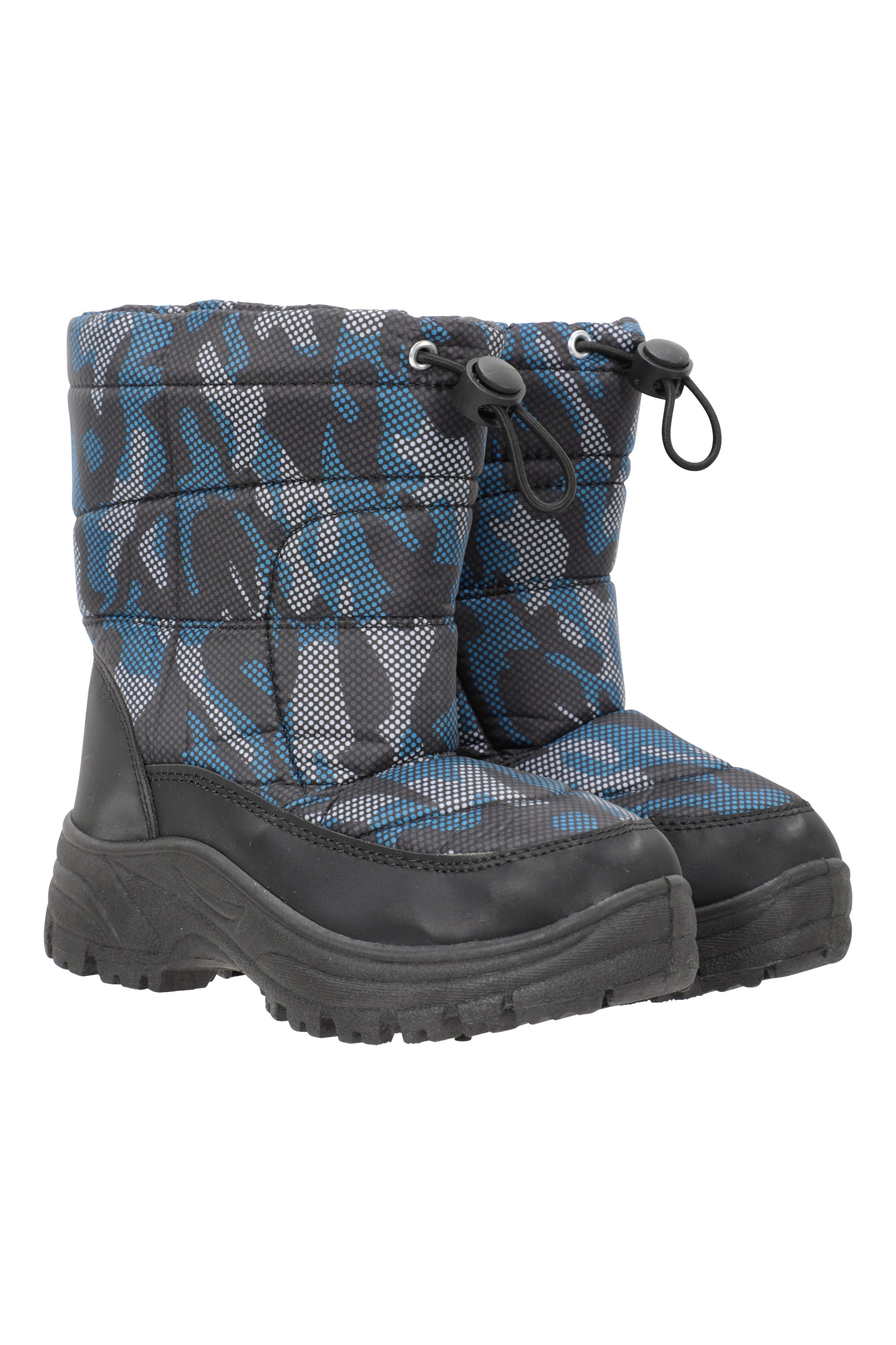 Caribou Toddler Adaptive Printed Snow Boots - Black