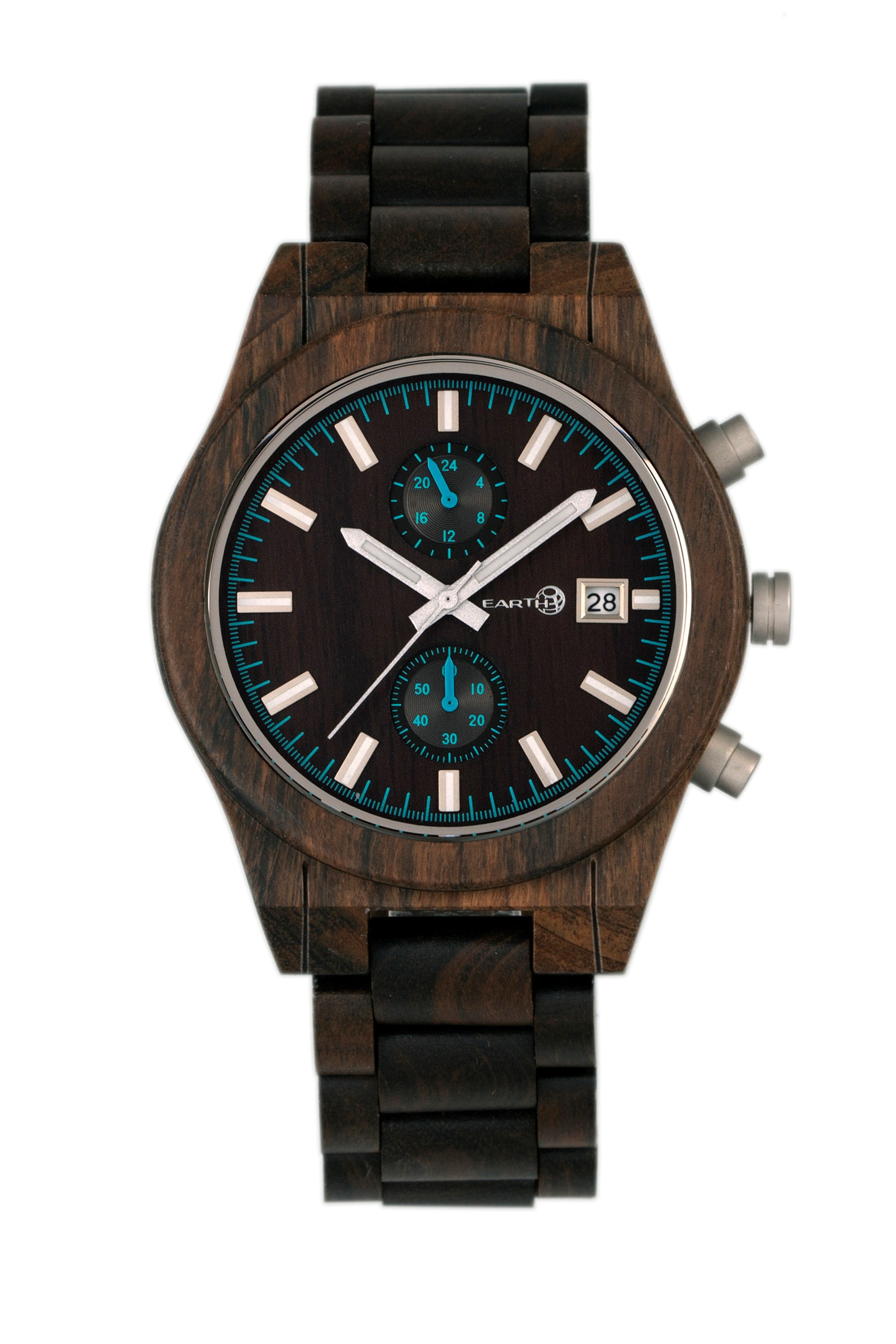 Castillo Bracelet Wood Watch With Date -