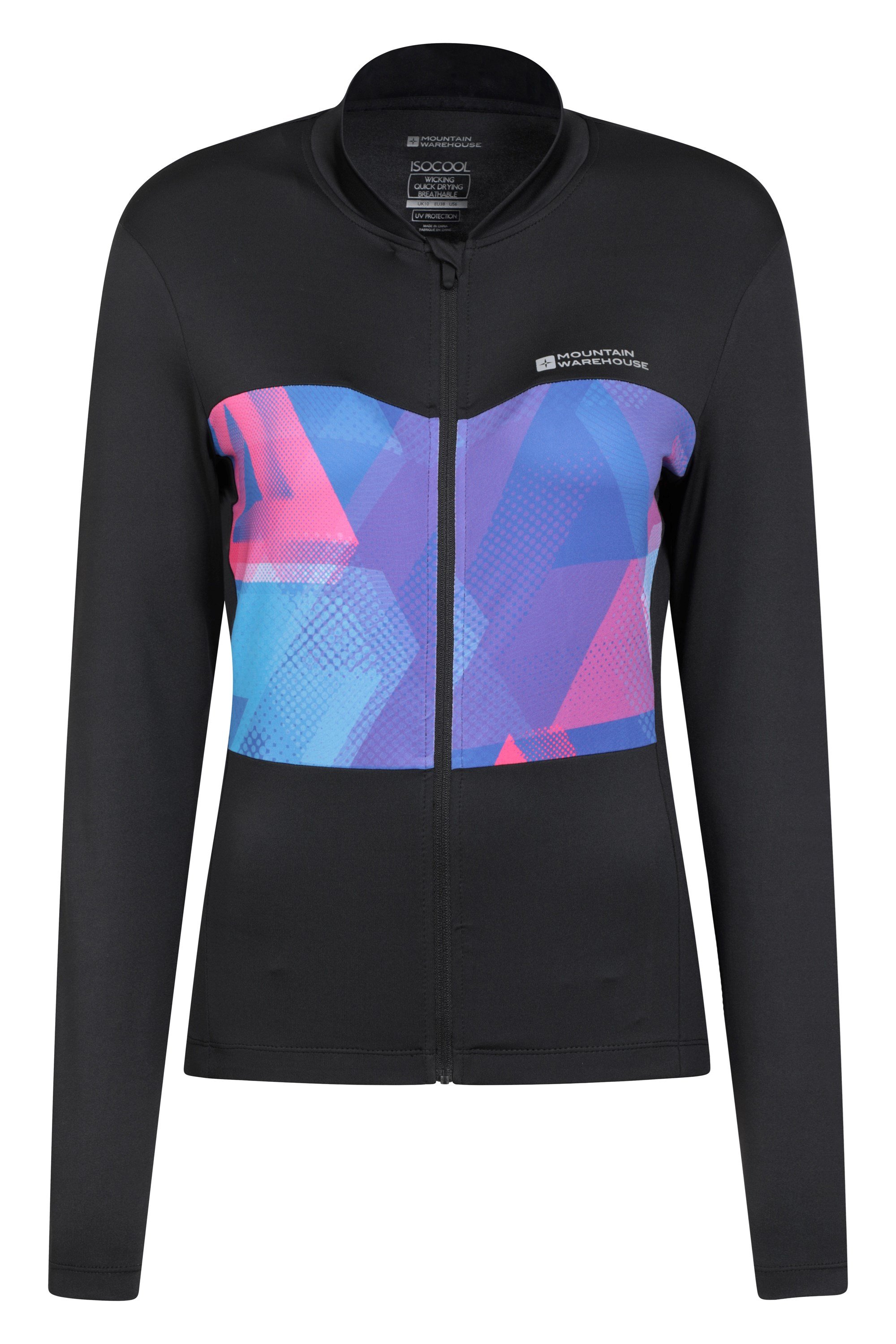 Chaser Printed Womens Full-zip Cycling Jersey - Black