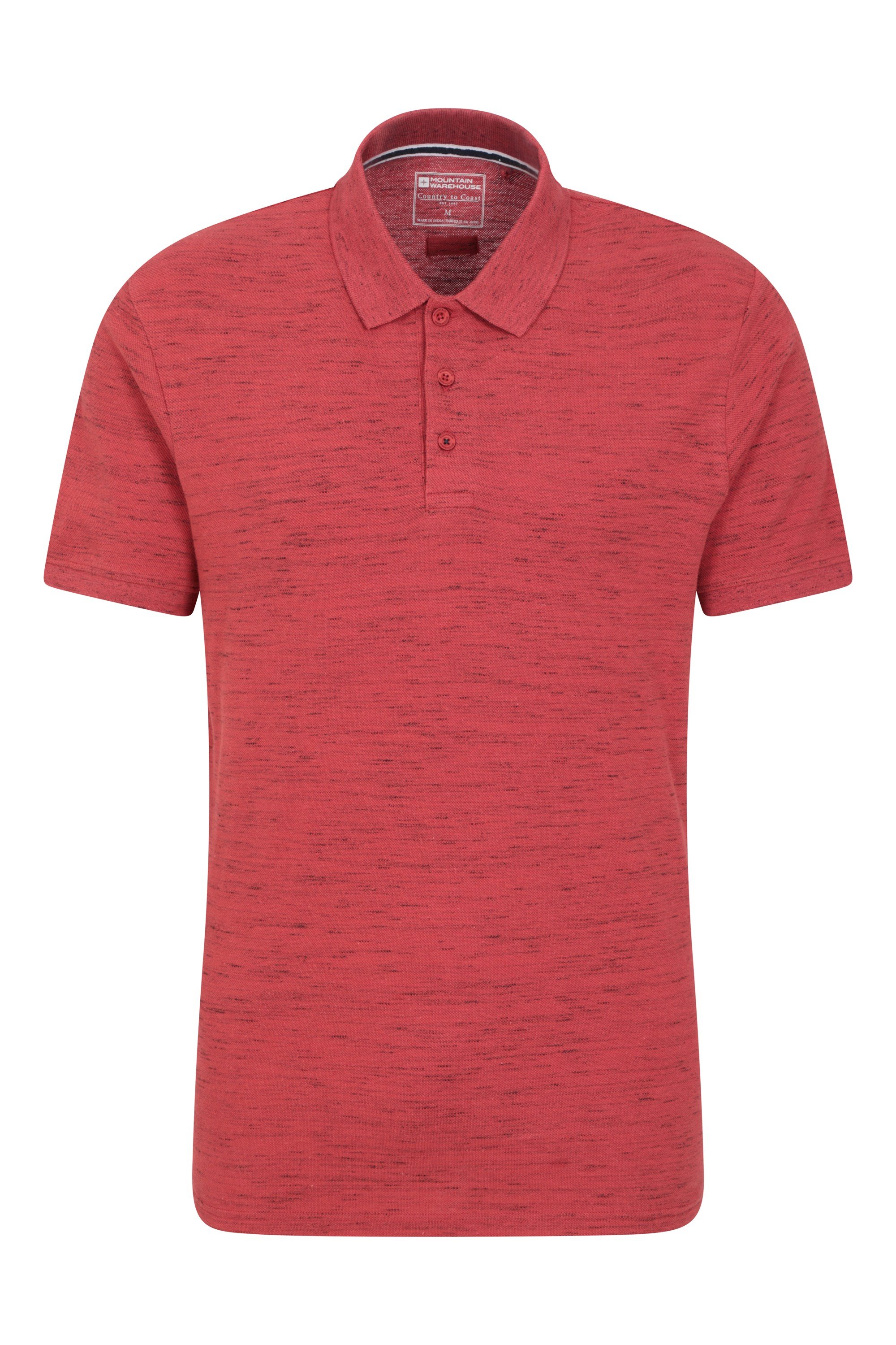 Dawnay Pique Slub Textured Mens Polo Shirt - Pink