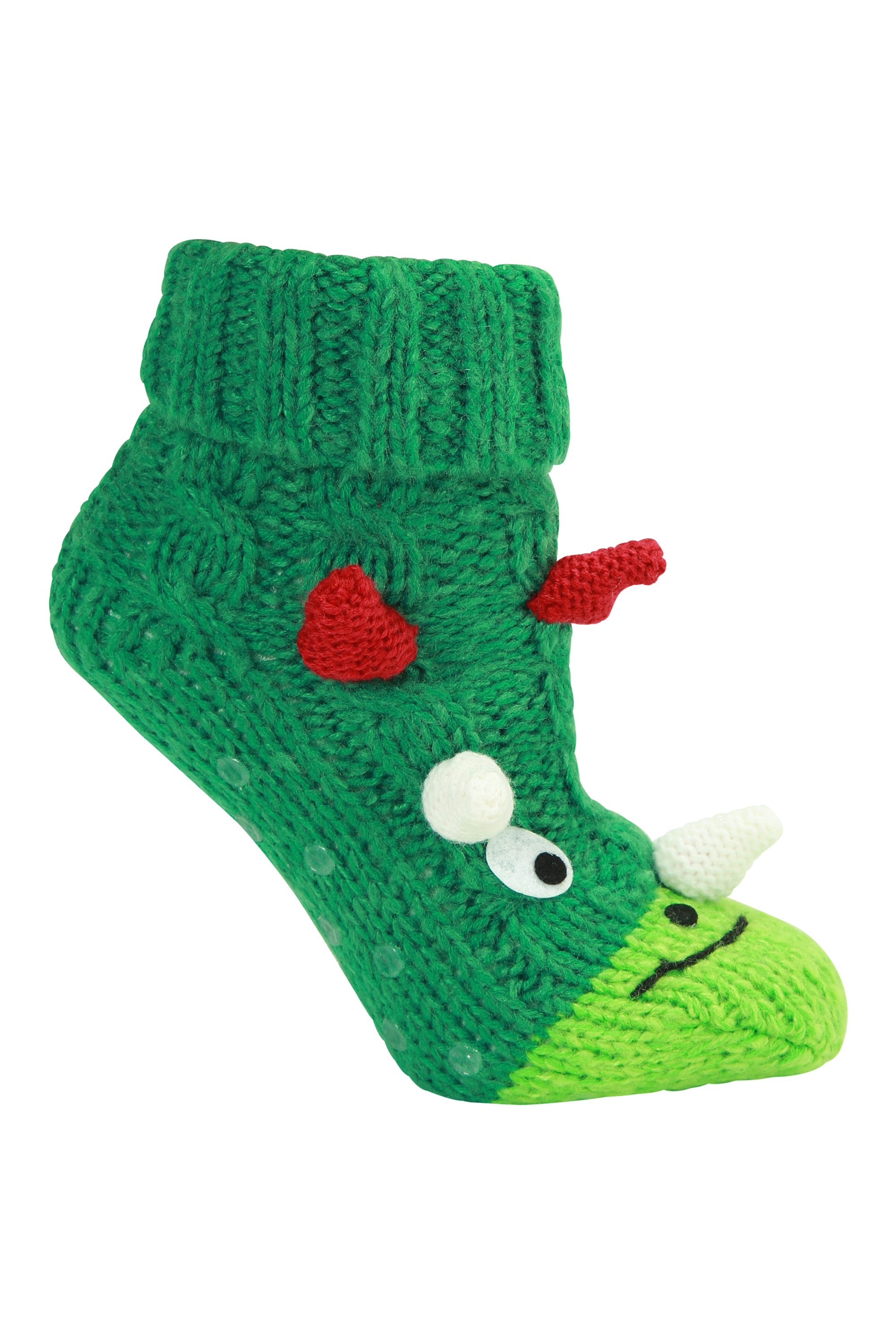 Dino Kids Grippi Socks - Green