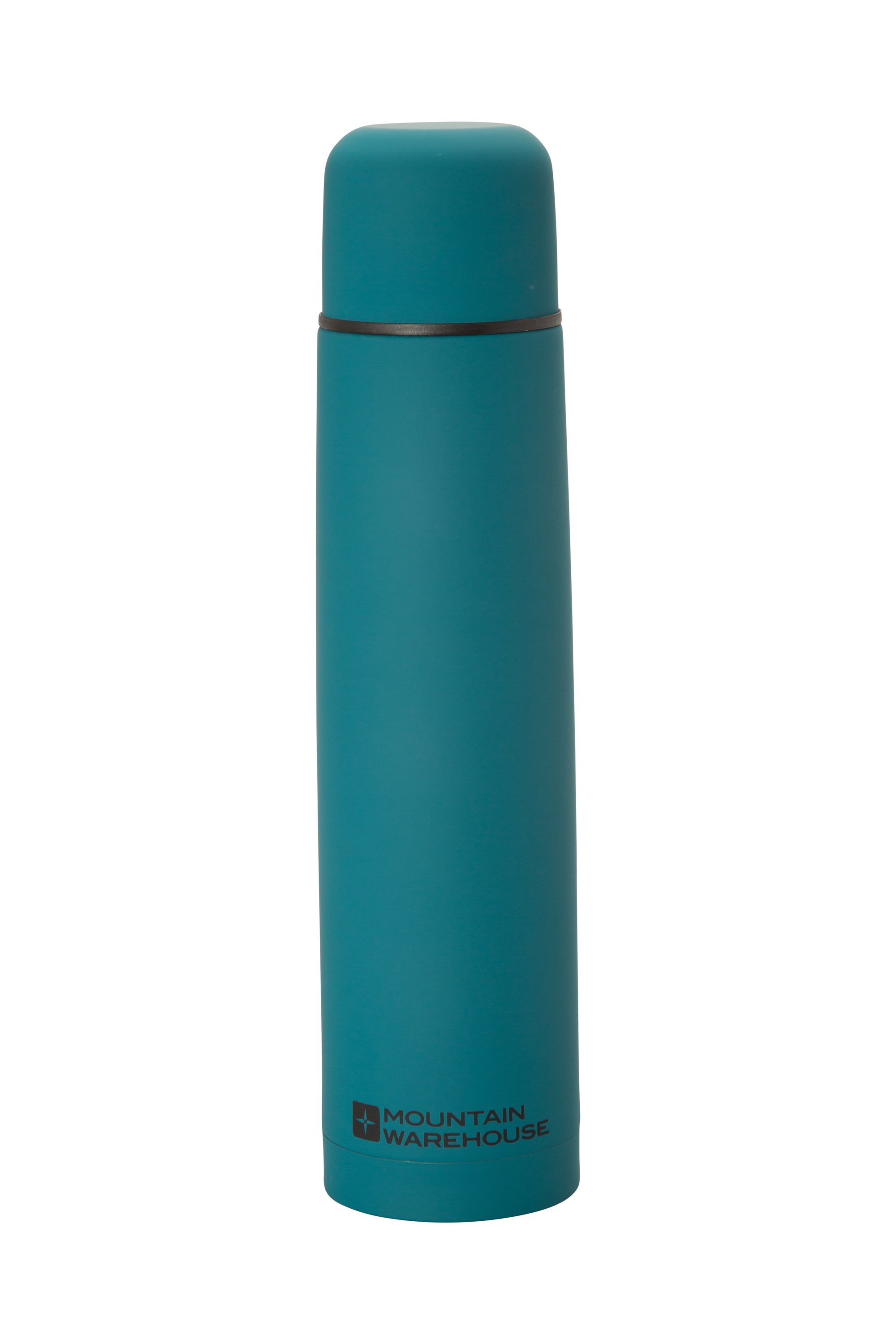 Double Walled Rubber Finish Flask - 1l - Teal