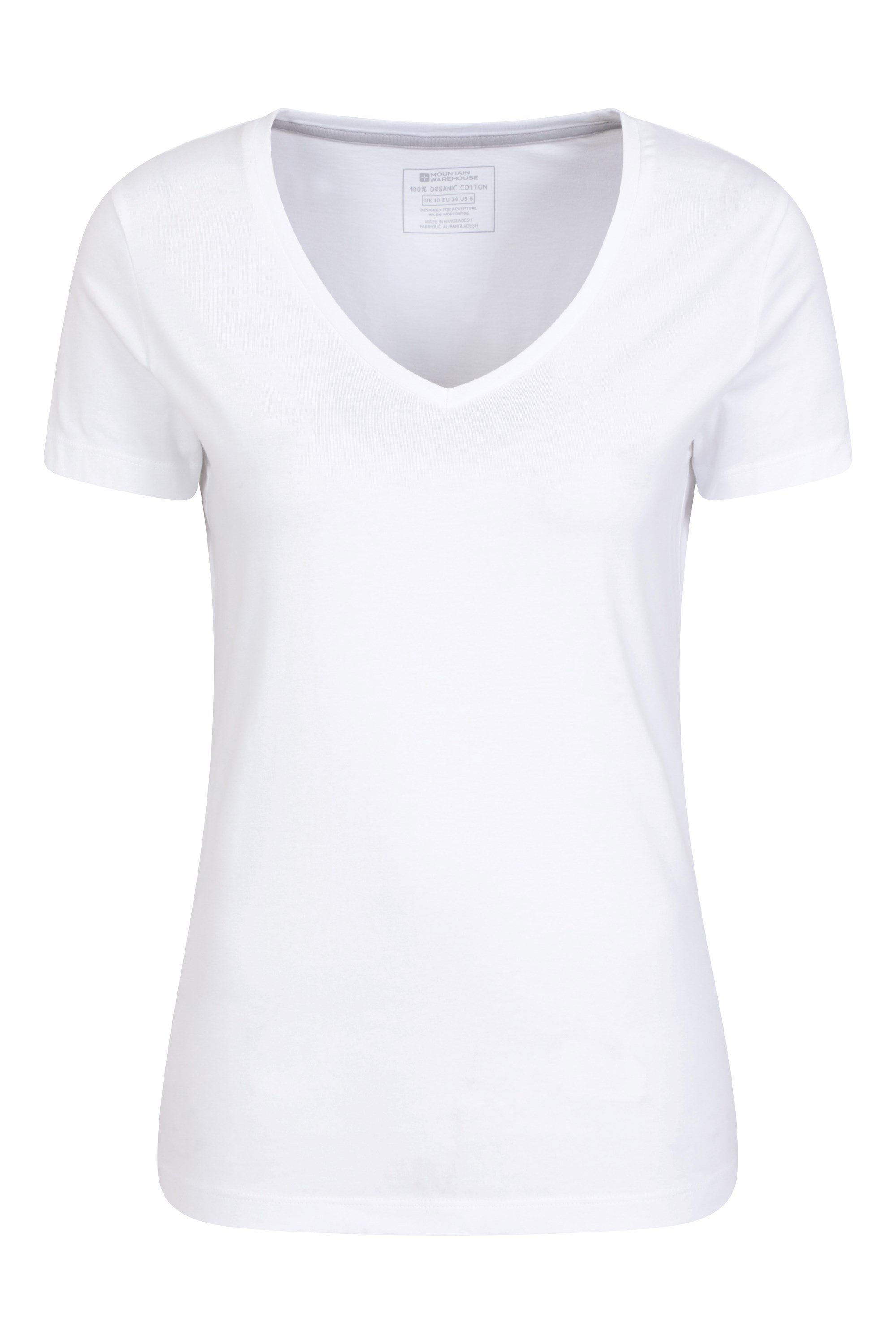 Eden Womens Organic V-neck T-shirt - White
