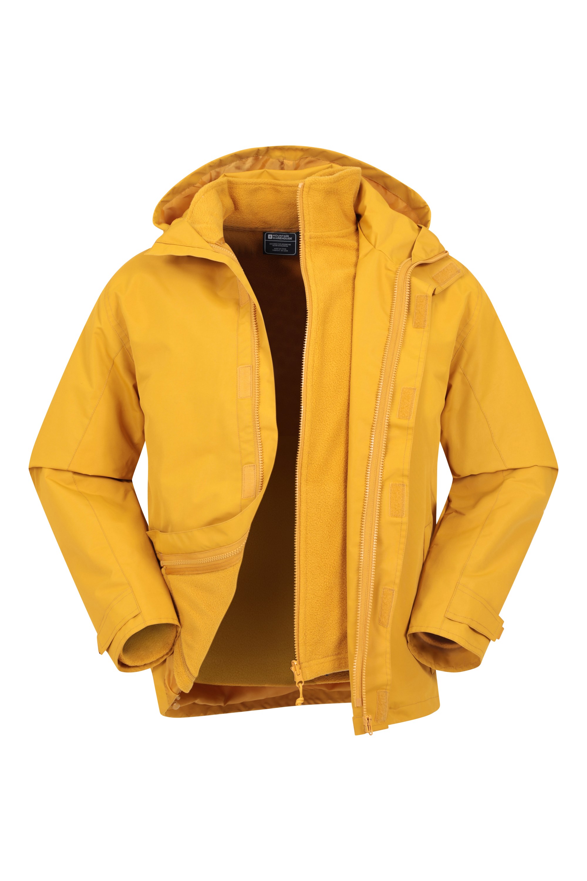 Fell Mens 3 In 1 Water Resistant Jacket - Yellow